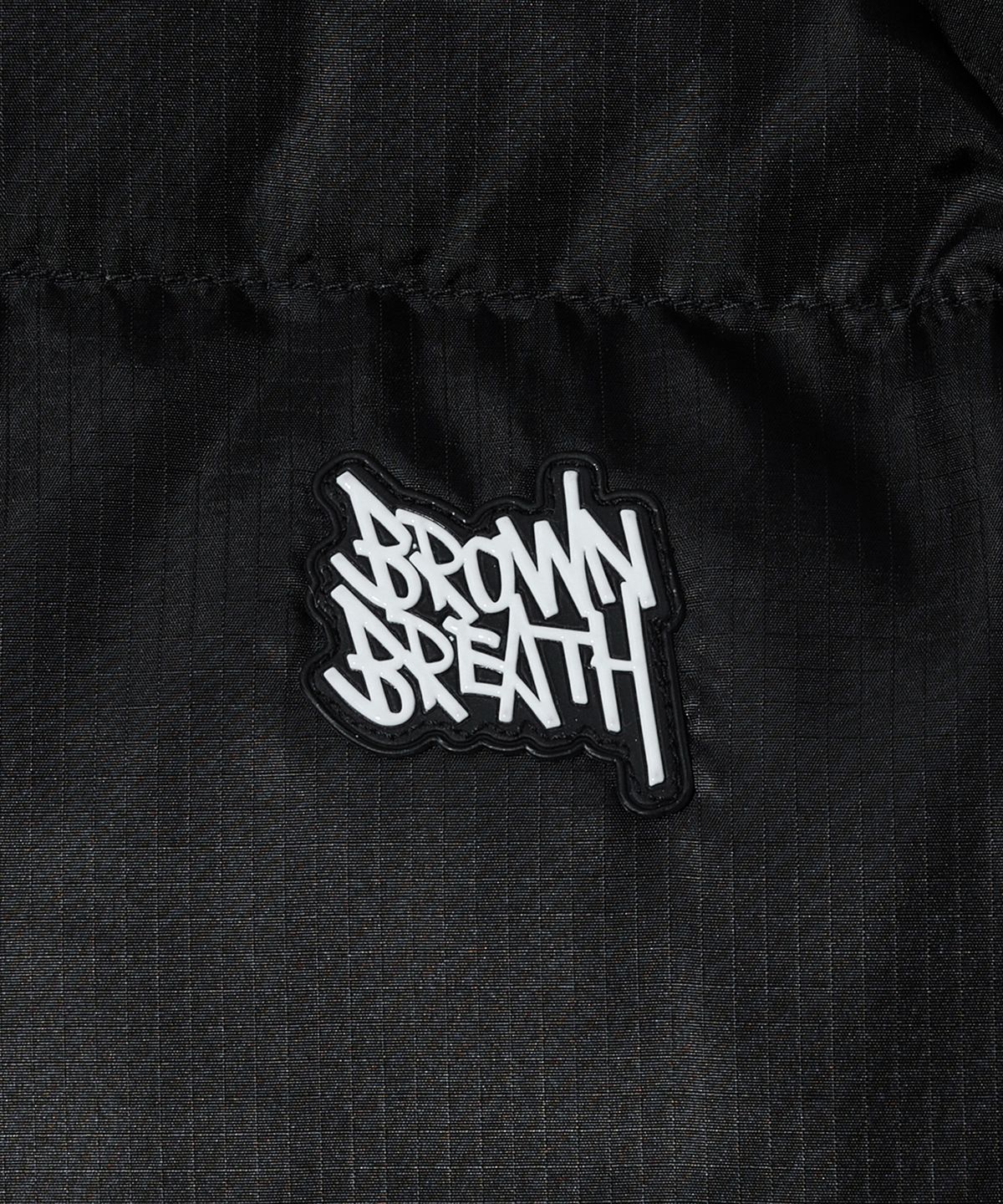 브라운브레스 키즈(BROWNBREATH KIDS) KIDS TAG HOODIE PADDING JUMPER - BLACK