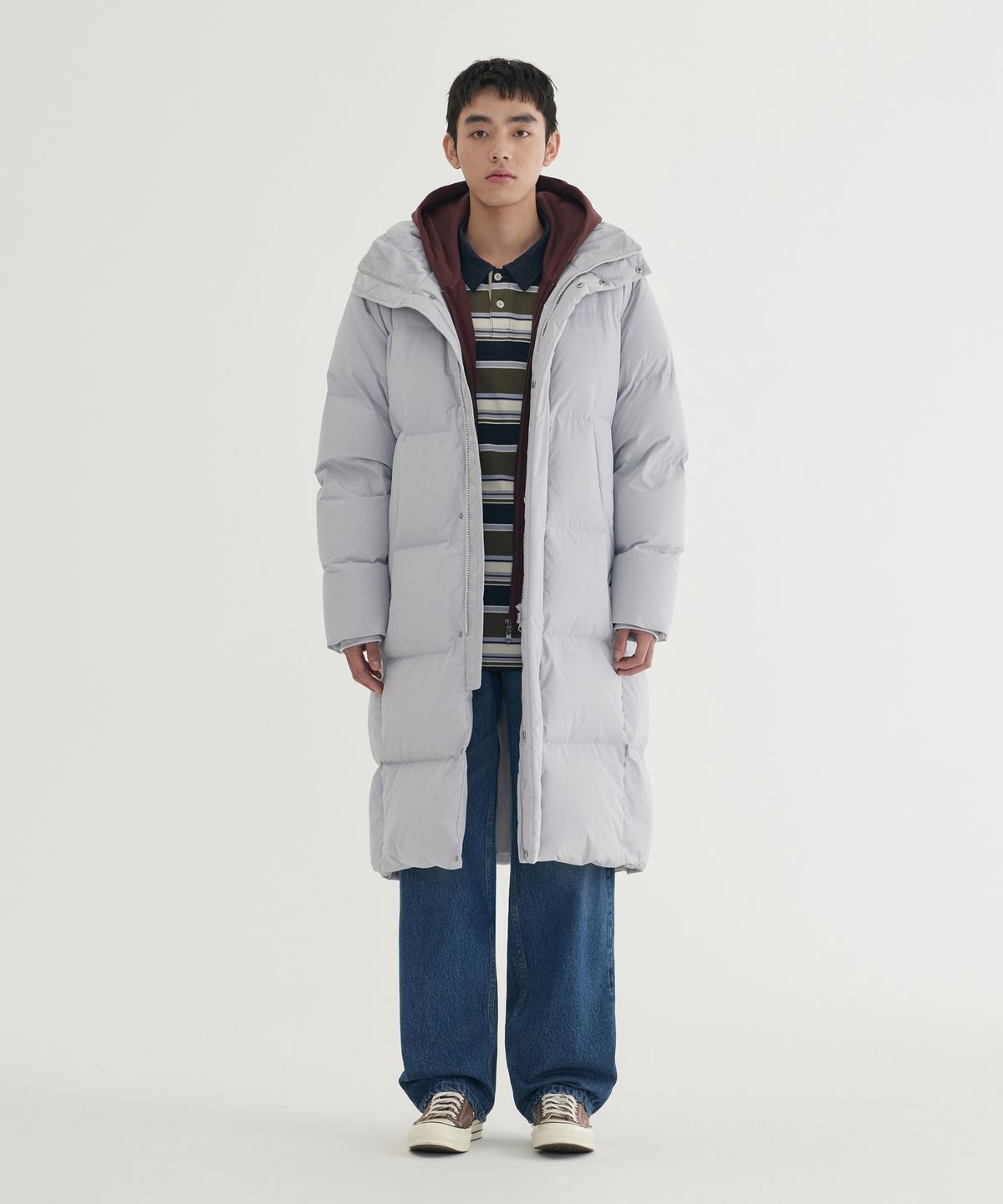 커버낫(COVERNAT) 씨빅 RDS 롱 다운 자켓 Light Gray