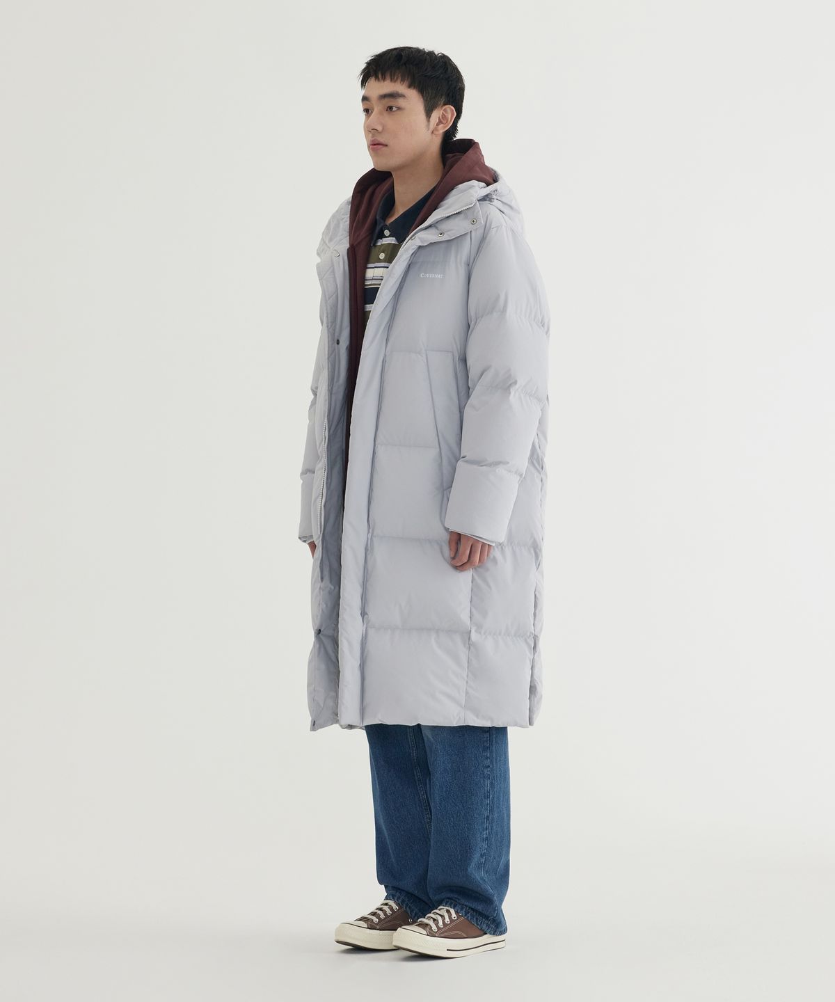 커버낫(COVERNAT) 씨빅 RDS 롱 다운 자켓 Light Gray