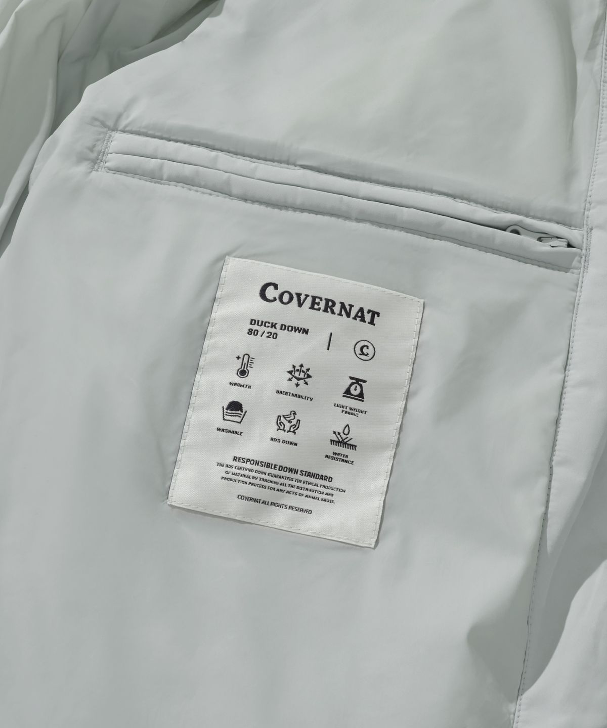 커버낫(COVERNAT) 씨빅 RDS 롱 다운 자켓 Light Gray