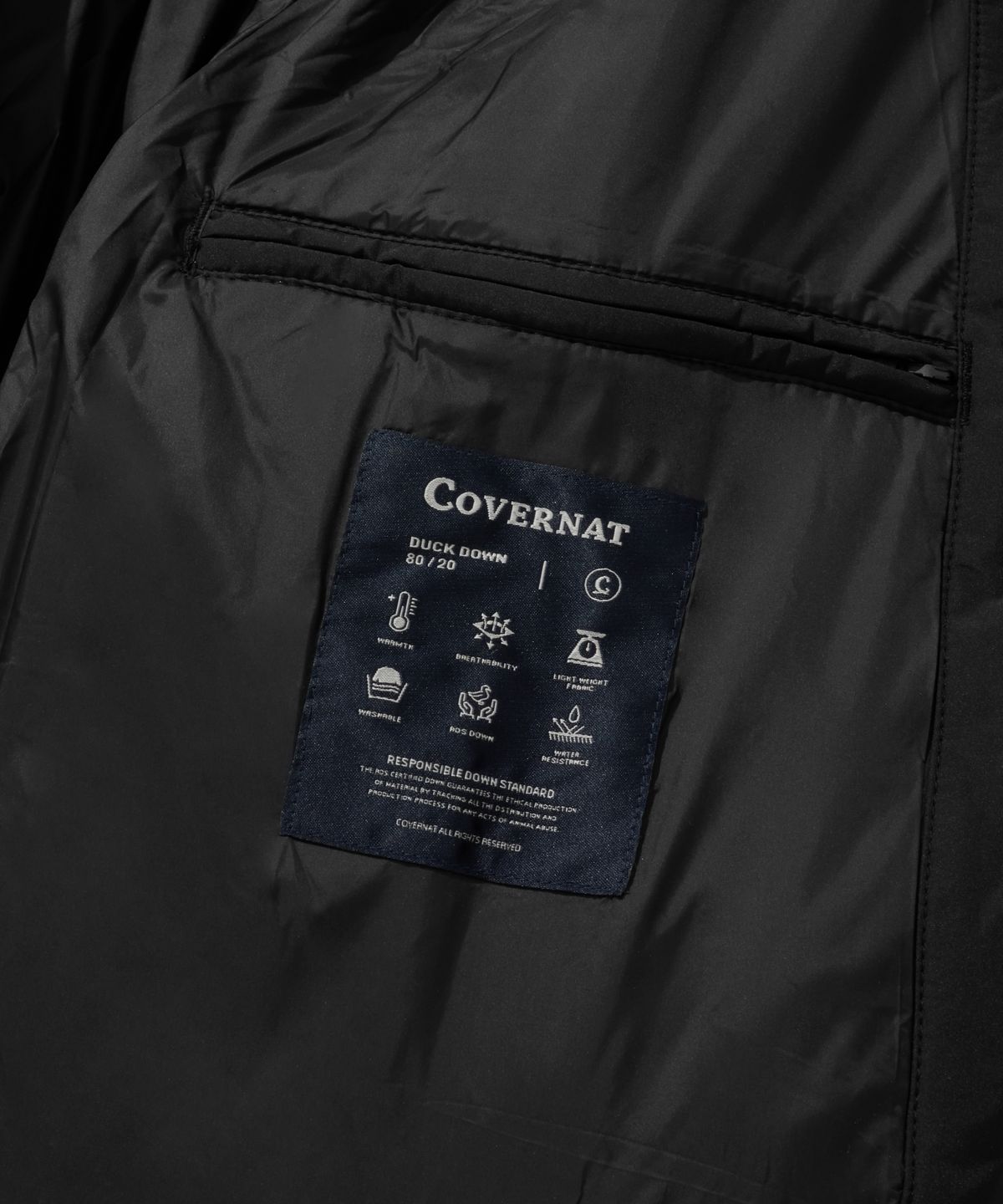 커버낫(COVERNAT) 씨빅 RDS 롱 다운 자켓 Black