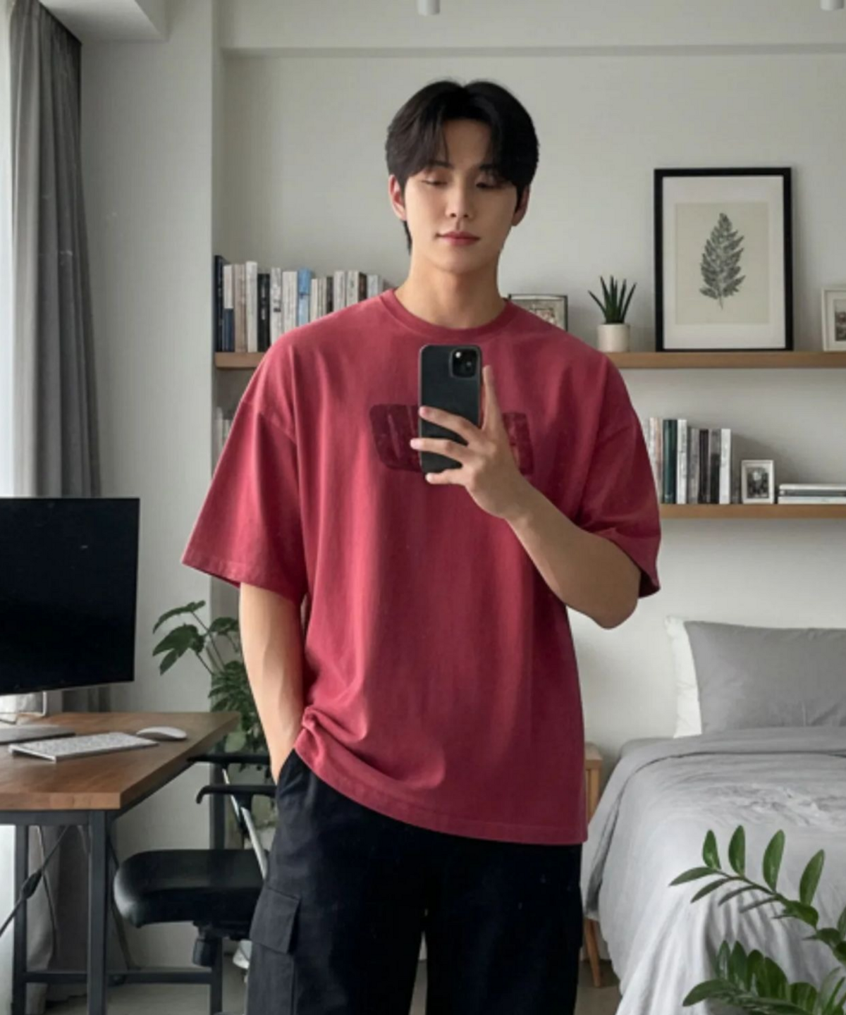 비스트모드(BSMD) 피그먼트 가먼트다잉 오버핏 반팔 티셔츠 숏 슬리브