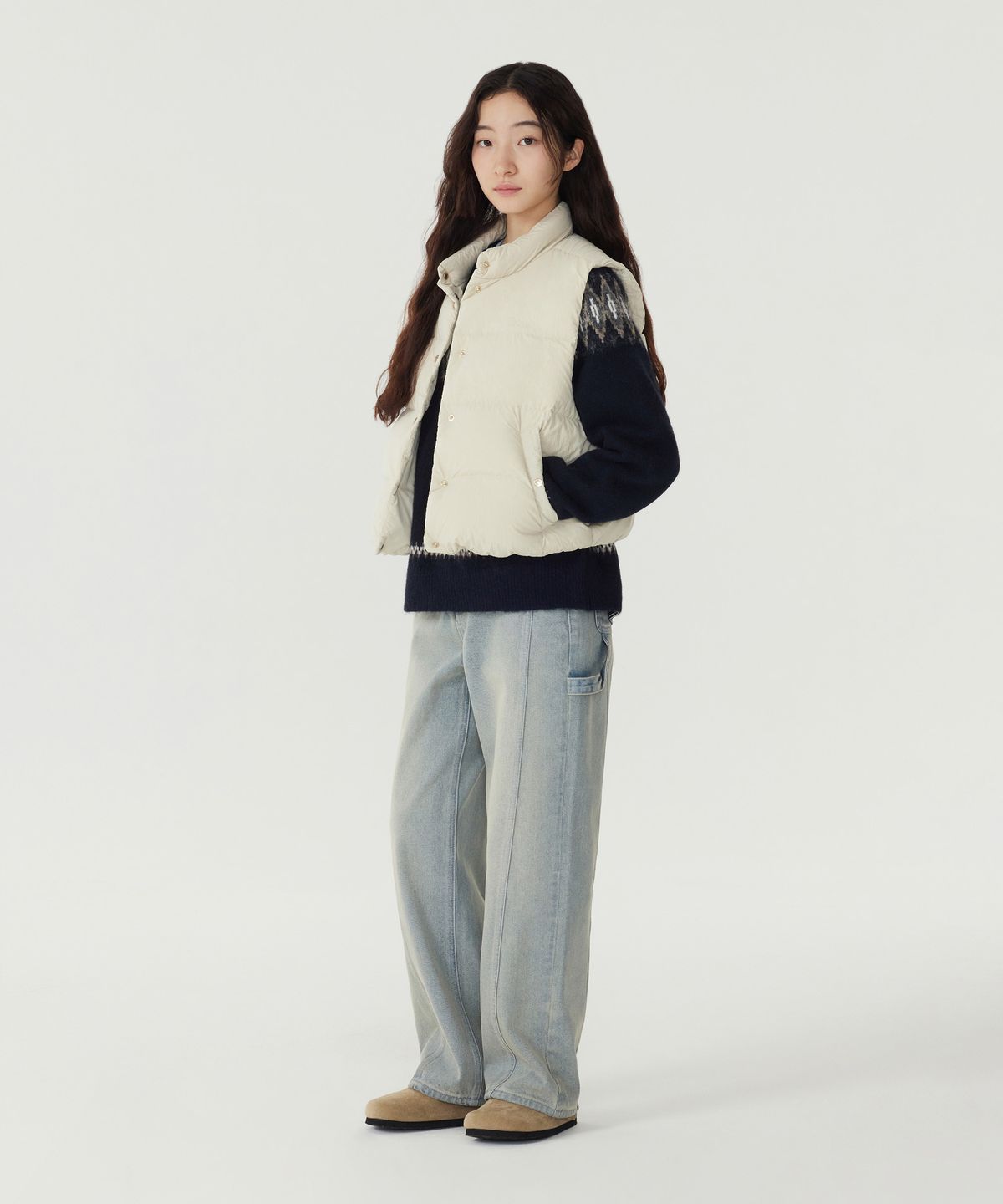 커버낫 우먼(COVERNAT WOMAN) 우먼 다운 베스트 Navy