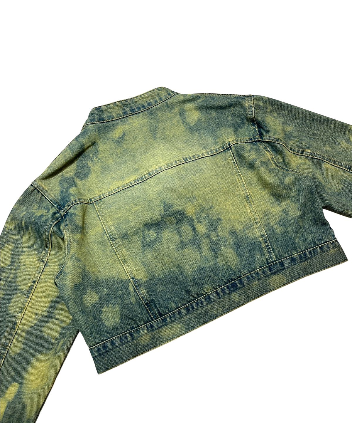 본슬리피(BORN SLIPPY) Addicted Wash Crop Denim Jacket (Deep Blue)