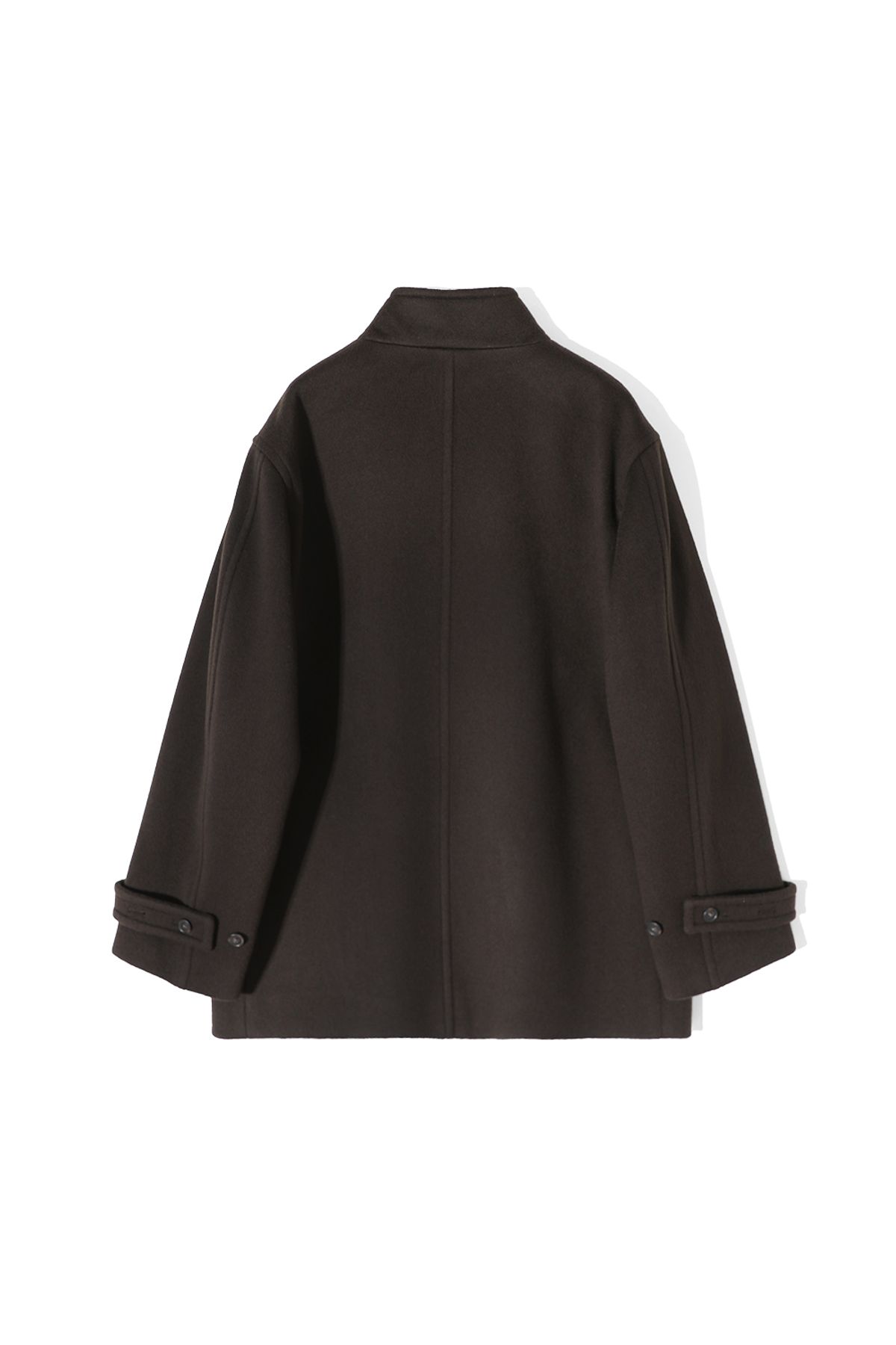 홀리선(HORLISUN) Baron Wool Half Coat Dark Brown