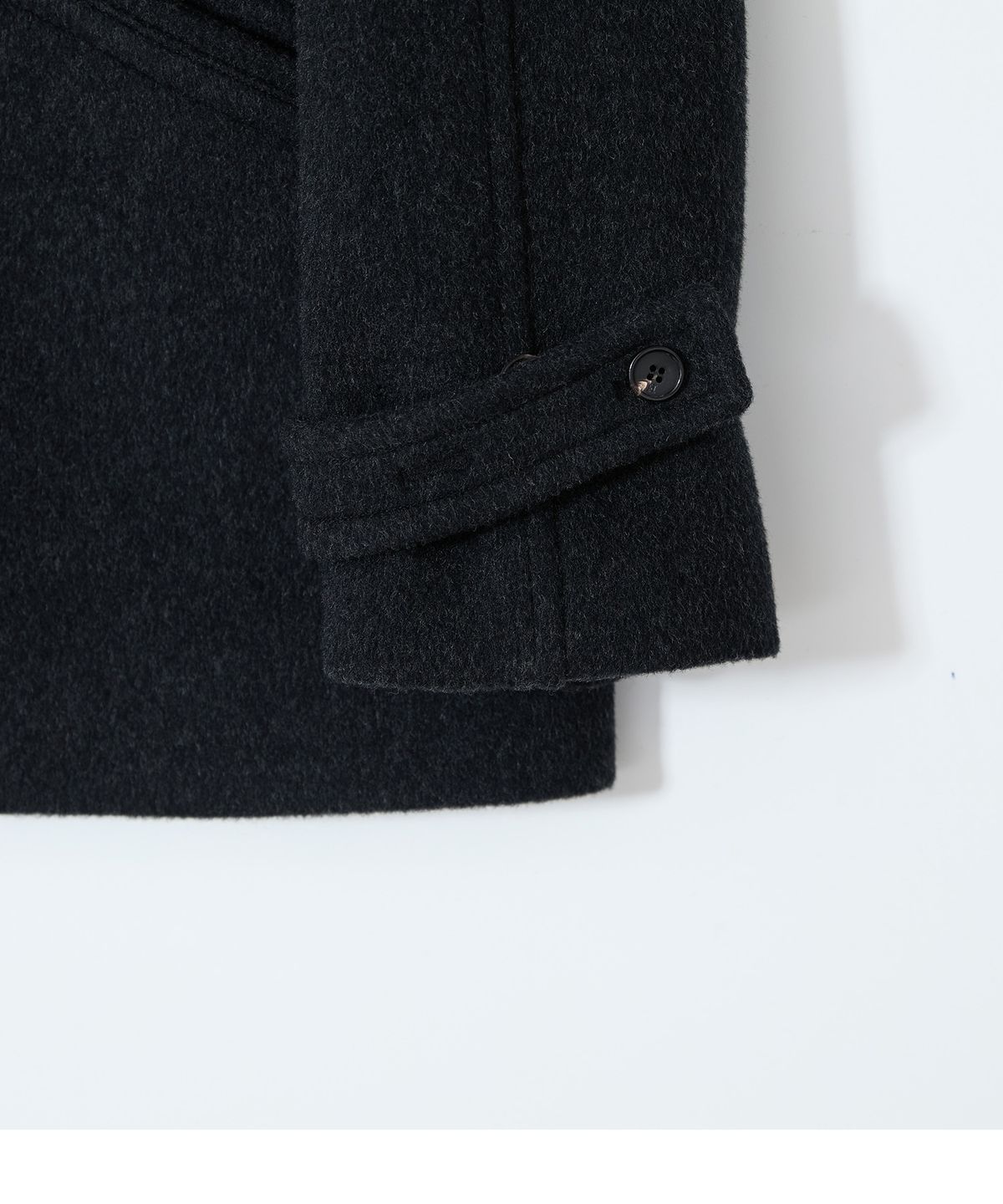 홀리선(HORLISUN) Baron Wool Half Coat Dark Navy