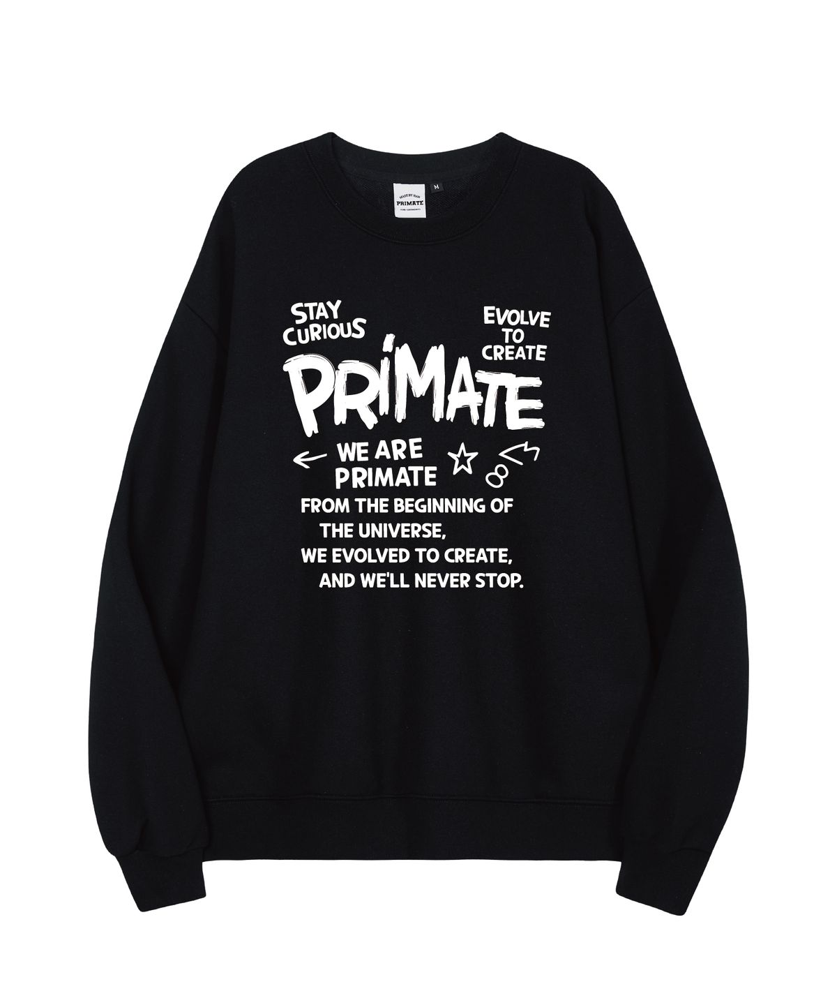 프라임에이트(PRIMATE) [기모/NO기모] CURIOUS 오버핏 맨투맨 5 COLORS