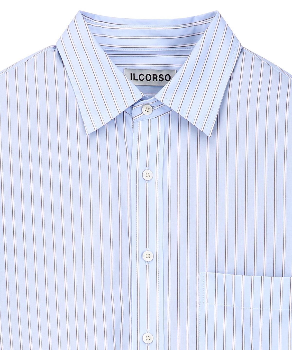 일꼬르소(IL CORSO) 씬 스트라이프 셔츠 블루 IESH5F005B2
