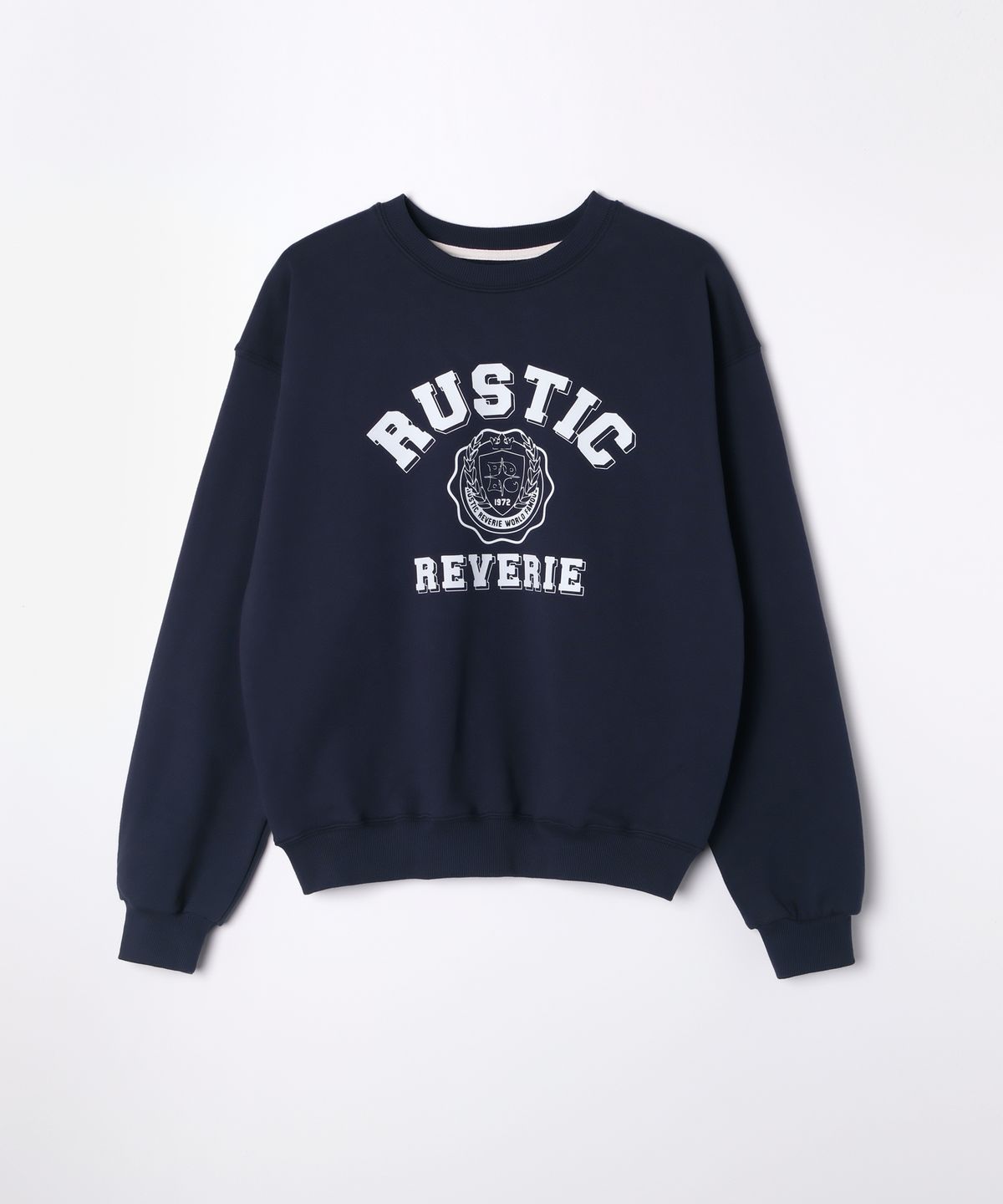 러스틱 레버리(RUSTIC REVERIE) 헤리티지 엠블럼 스웨트셔츠 [네이비]