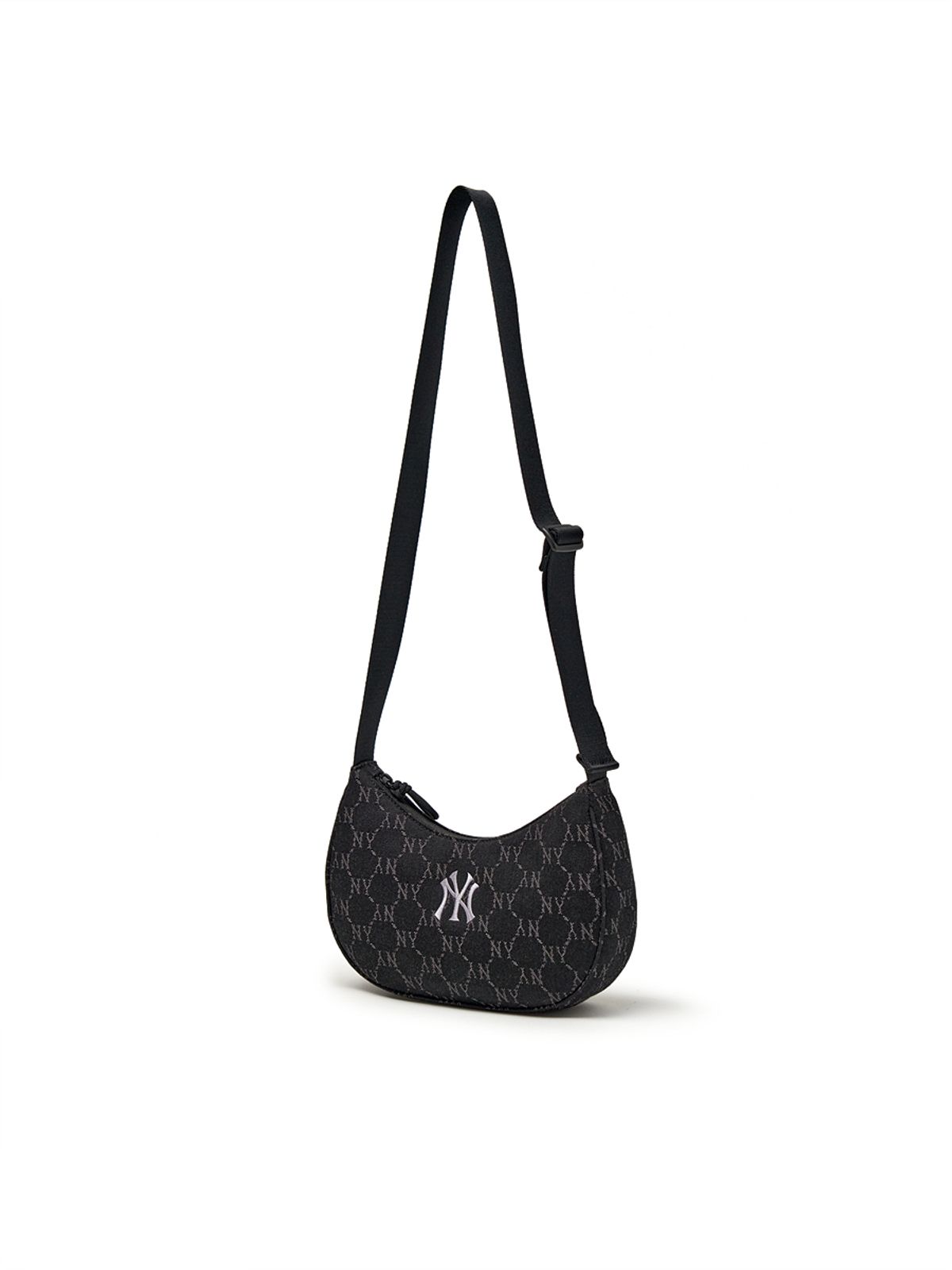 엠엘비(MLB) 다이아 모노그램 데님 JQD 호보백 NY (Black)