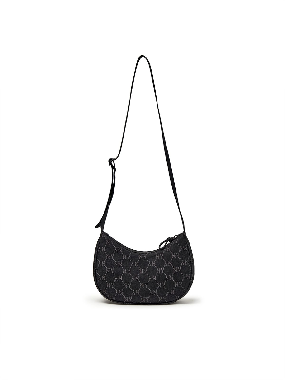 엠엘비(MLB) 다이아 모노그램 데님 JQD 호보백 NY (Black)