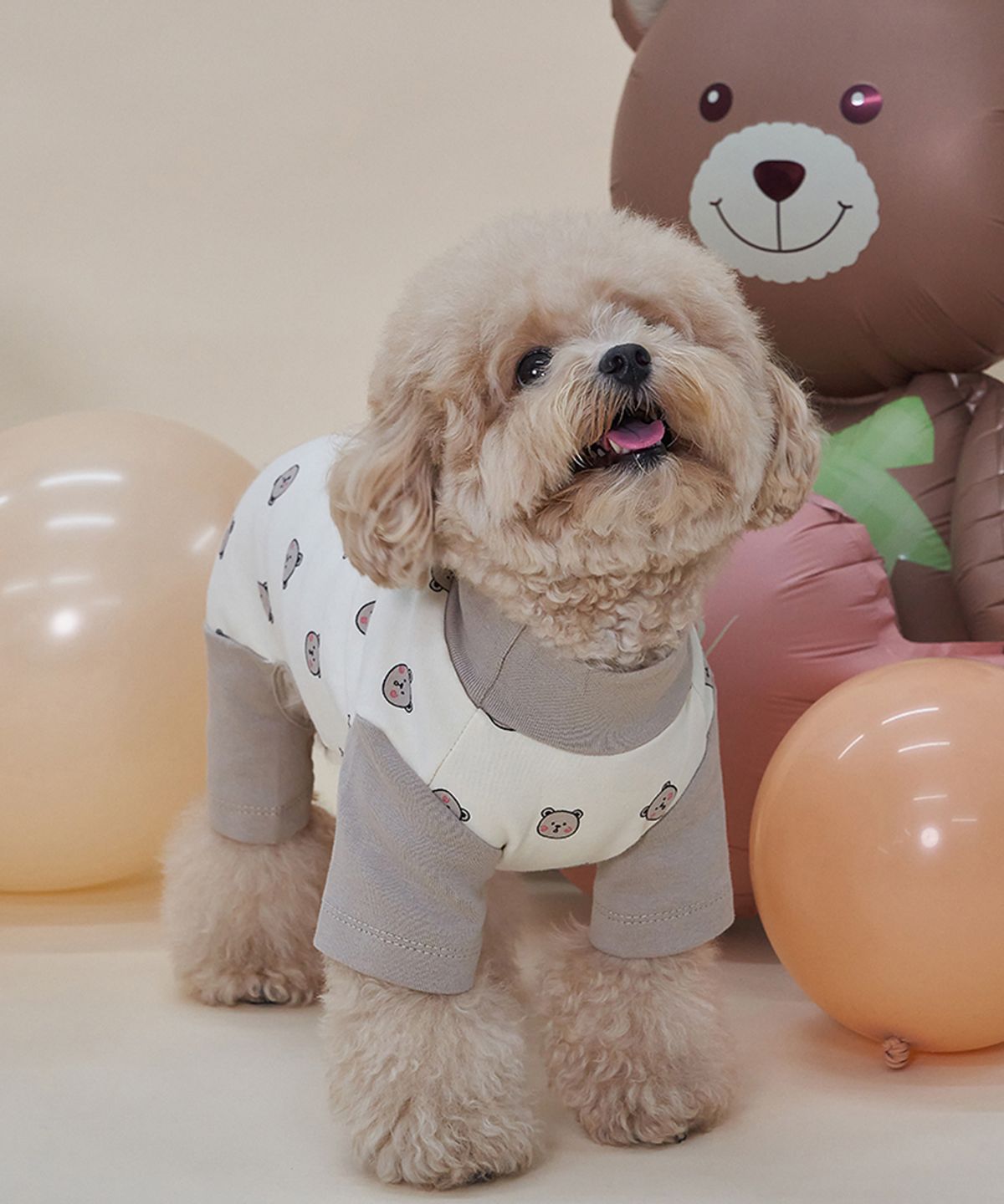 도그아이(DOGI) 강아지 베베 올인원 베이지