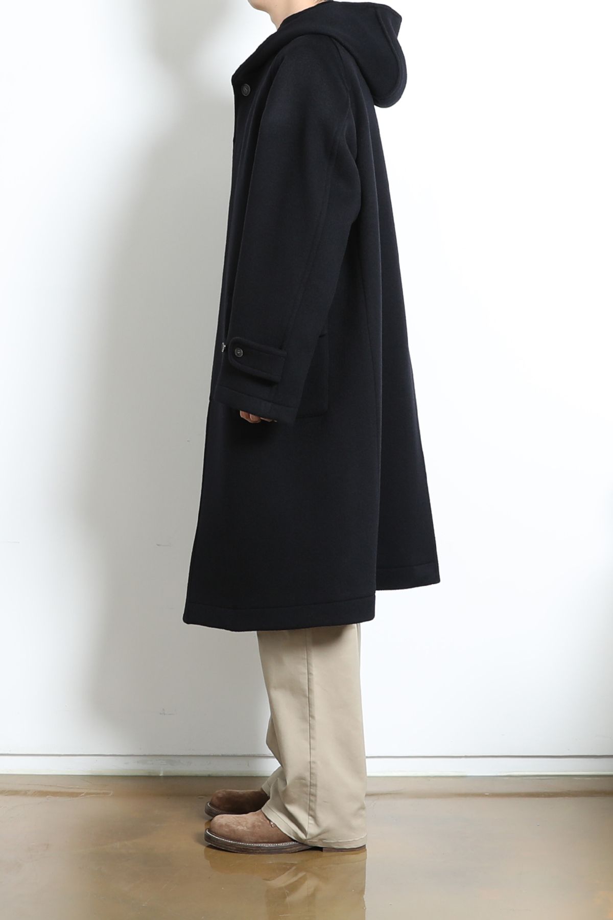 홀리선(HORLISUN) Longgrove Wool Hood Coat Dark Navy
