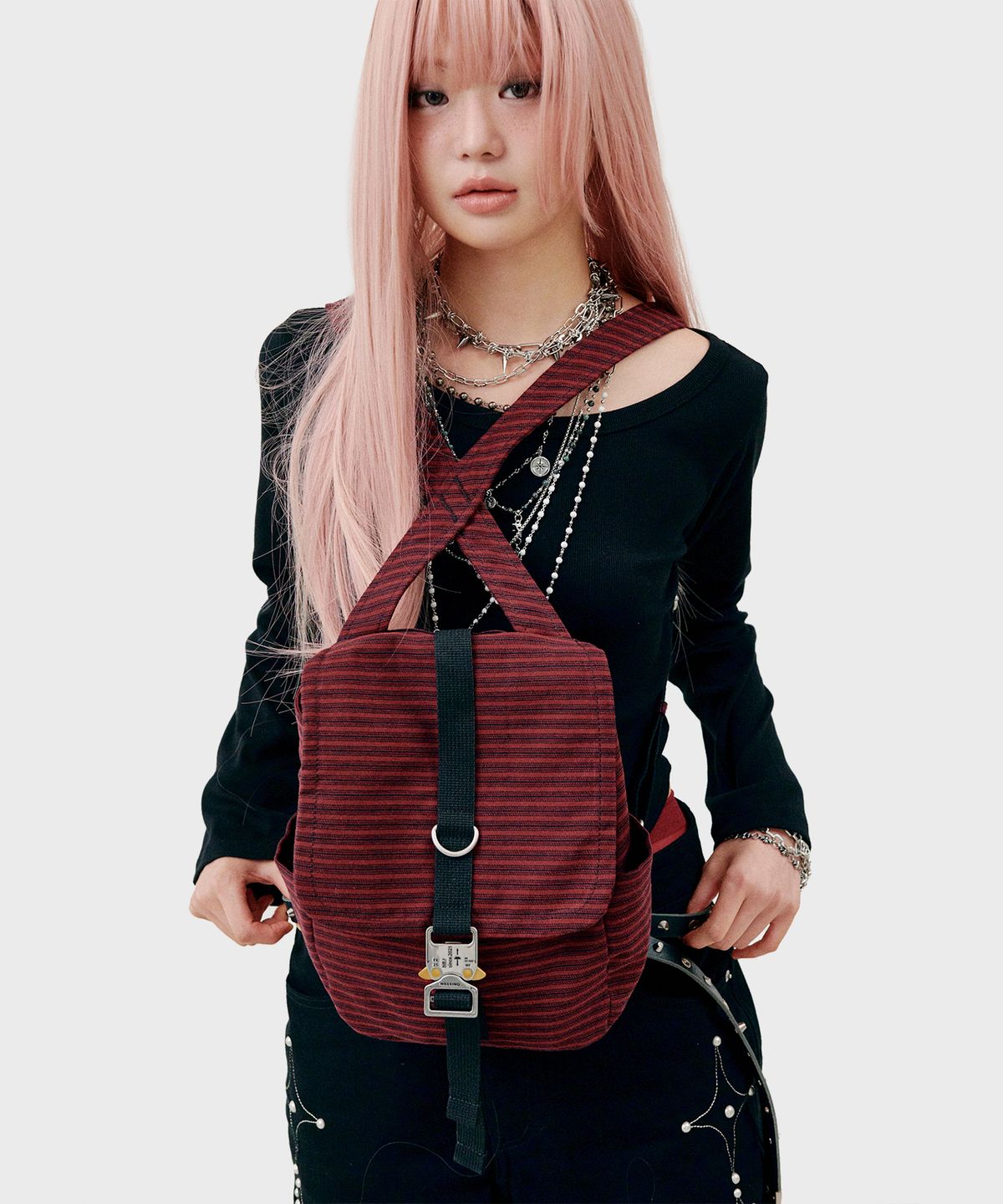닐링(NILLRING) 5PM30 Backpack Stripe Mini _ Red