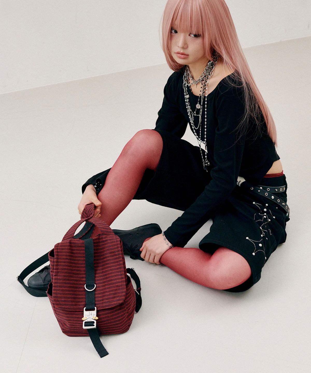 닐링(NILLRING) 5PM30 Backpack Stripe Mini _ Red