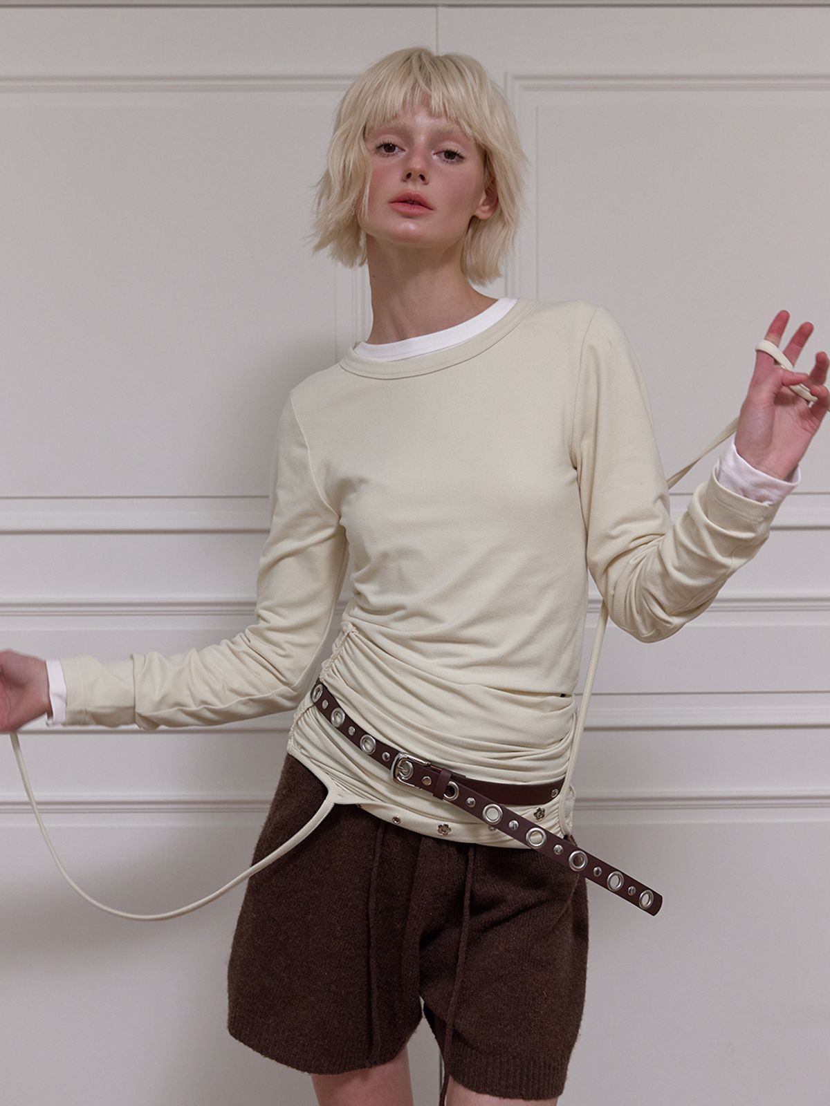 민더리(MEENDERI) 2WAY CLASSIC LONG SLEEVE - LEMON