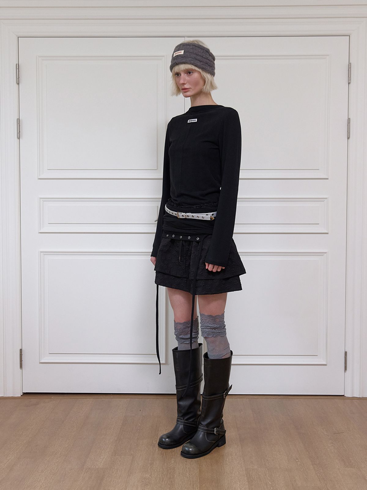 민더리(MEENDERI) 2WAY CLASSIC LONG SLEEVE - BLACK
