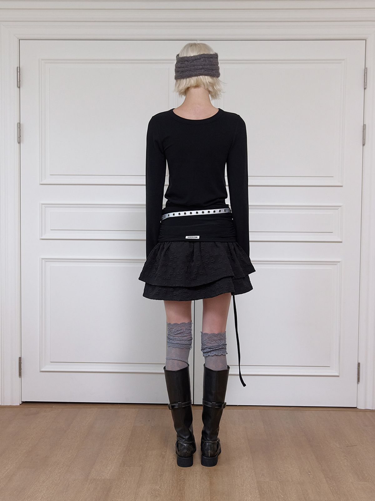 민더리(MEENDERI) 2WAY CLASSIC LONG SLEEVE - BLACK