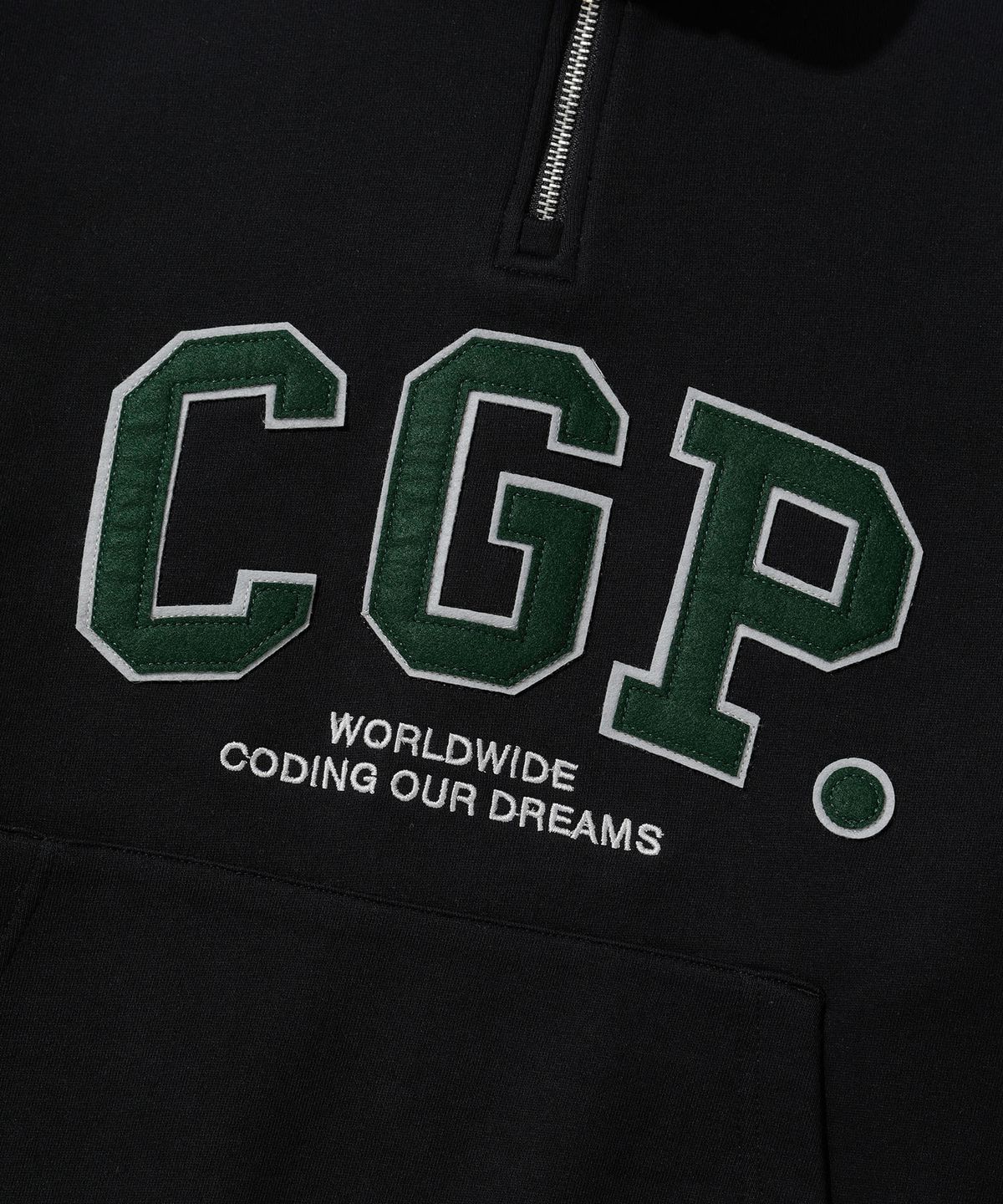 코드그라피(CGP) CGP 아치 로고 하프 집업_블랙