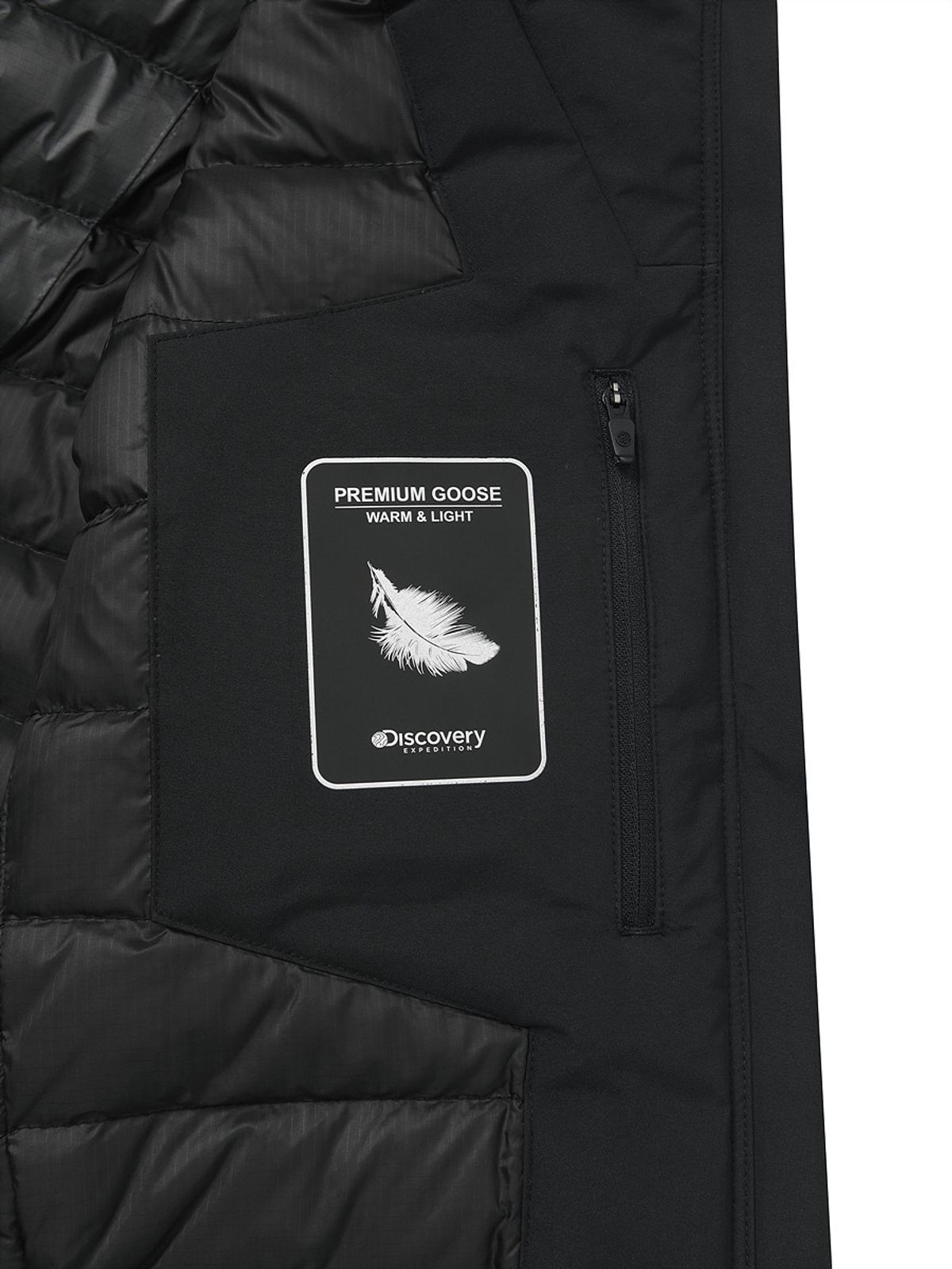 디스커버리 익스페디션(DISCOVERY EXPEDITION) 여성 베르겐 고어 윈드스토퍼 구스다운 경량패딩 (BLACK)