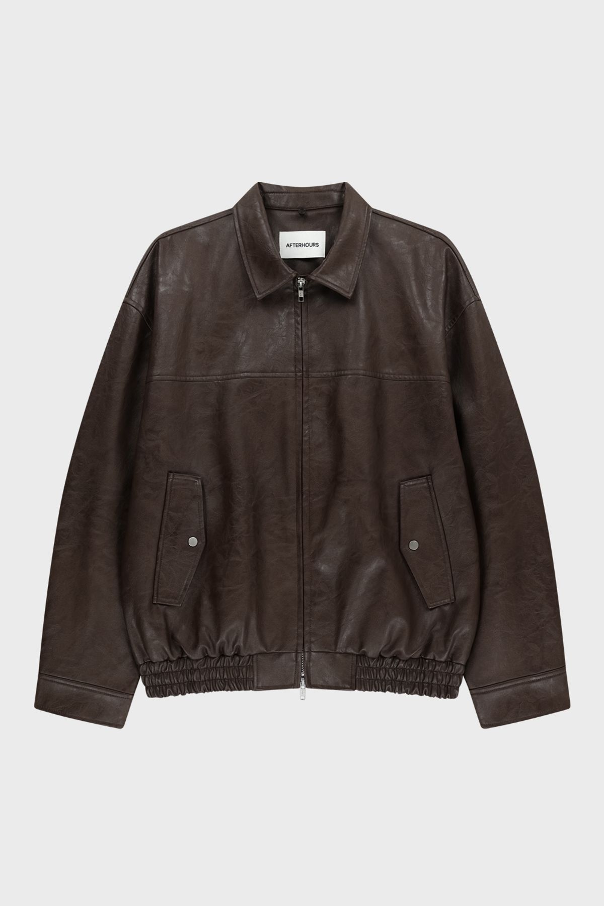 애프터아워즈(AFTERHOURS) DETACHABLE FUR COLLAR LEATHER BLOUSON (BROWN)
