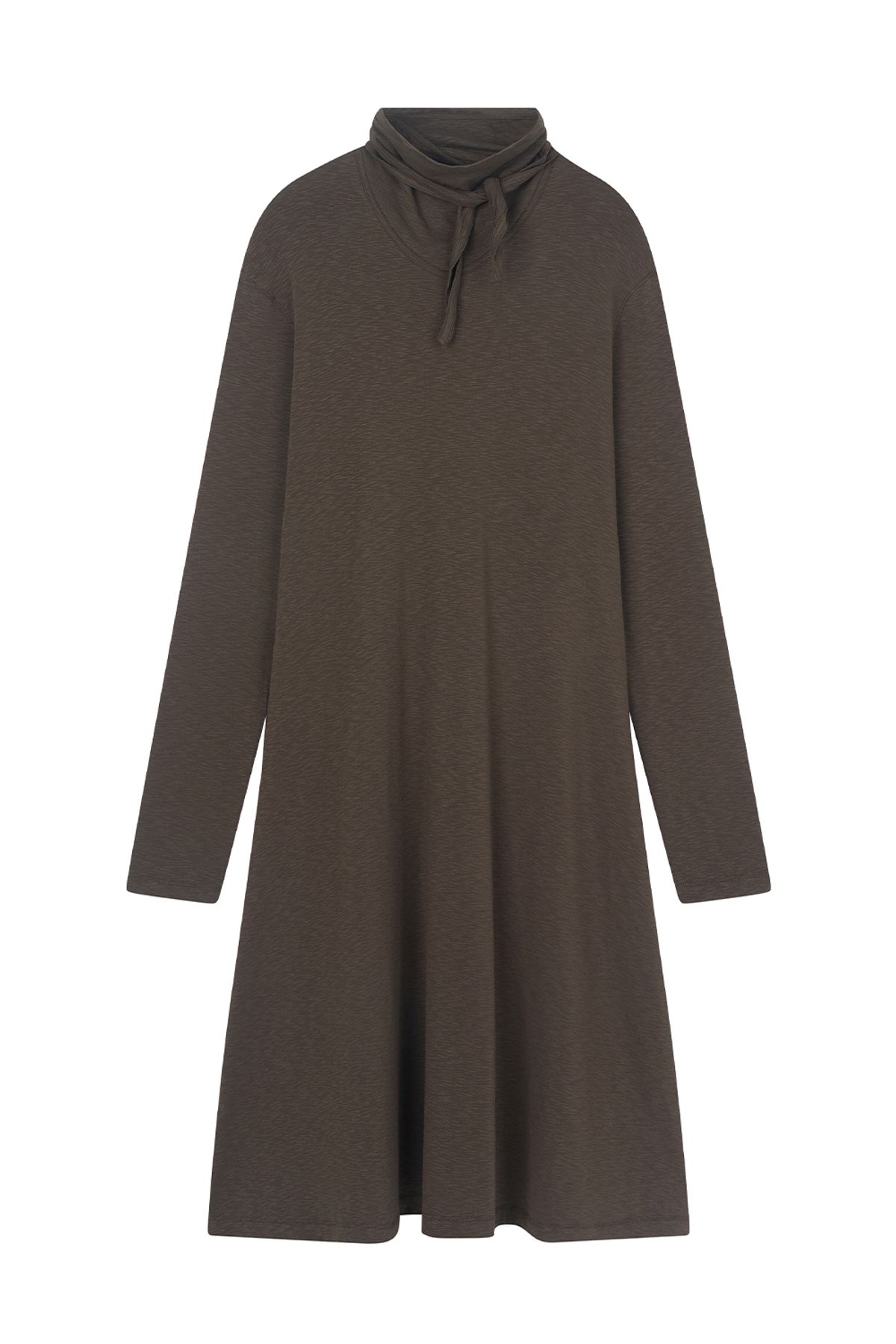 미드앤로우(MIDNLOW) Scarf Long Dress (Brown)