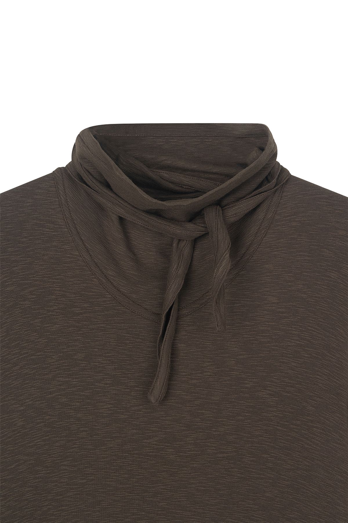 미드앤로우(MIDNLOW) Scarf Long Dress (Brown)
