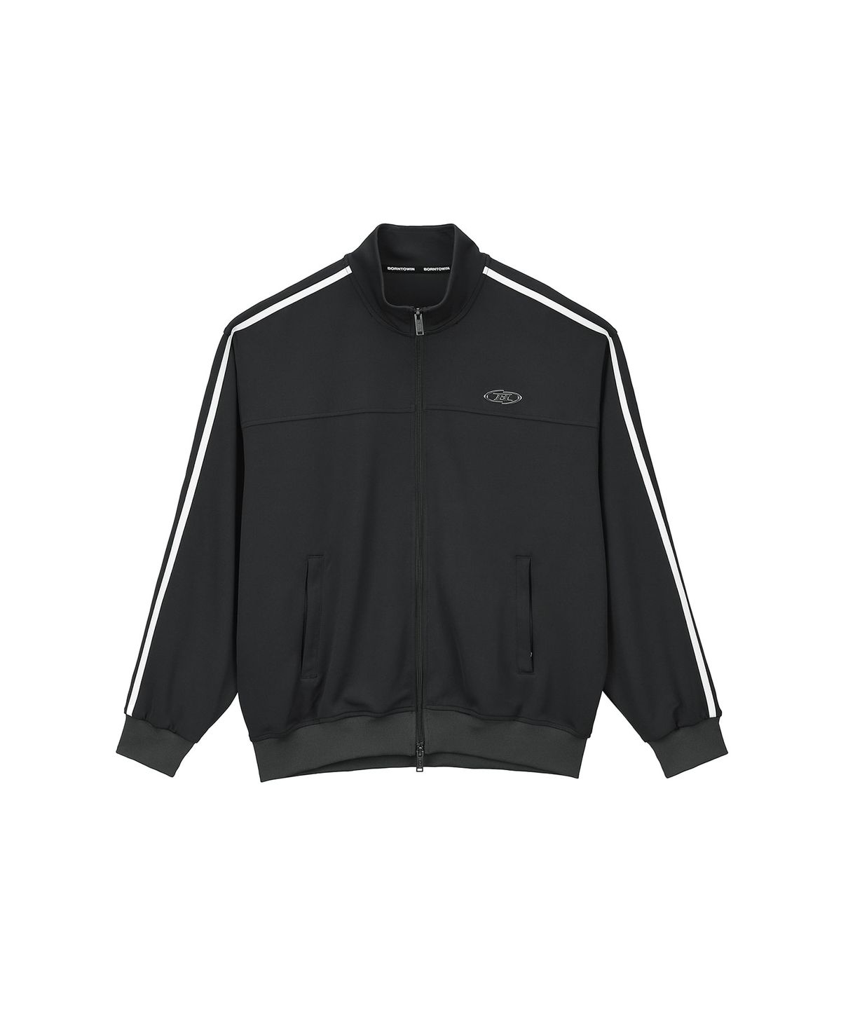 본투윈(BORN TO WIN) CHROME B JERSEY TRACK JACKET [CHARCOAL]