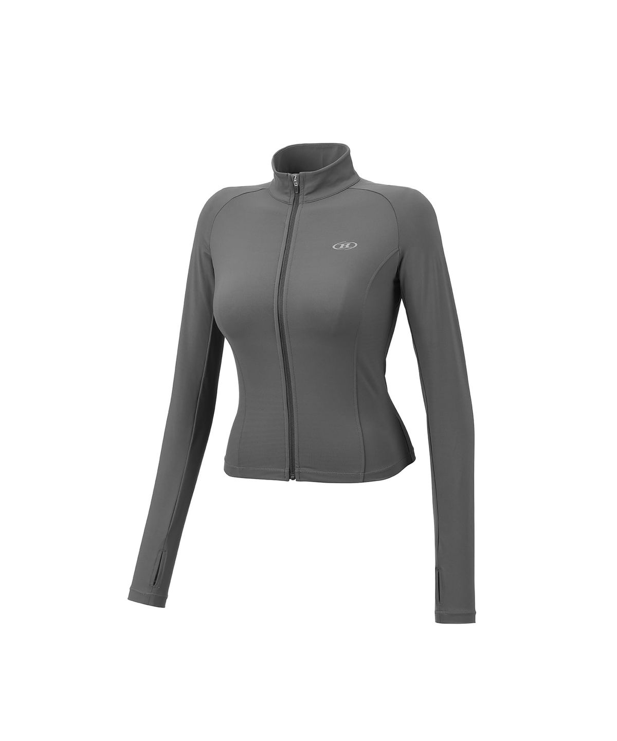 본투윈(BORN TO WIN) W COMPRESSION FULL ZIP UP JACKET [CHARCOAL]