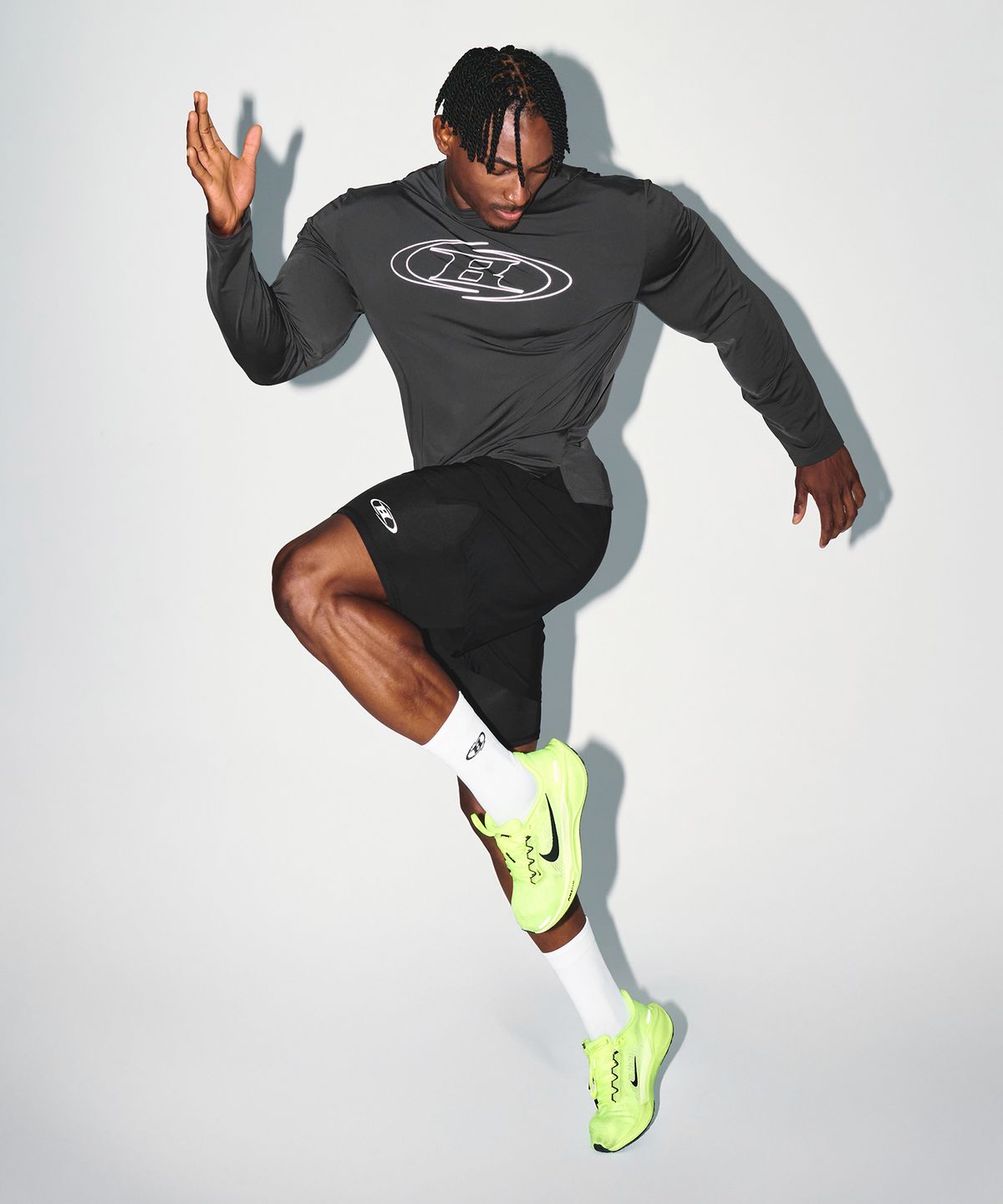 본투윈(BORN TO WIN) STROKE B QUICK DRY LONG SLEEVE [CHARCOAL]
