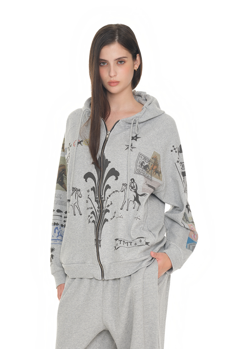 美波【PREMIUM☆APPAREL】373 ZIPUP HOODIE GRAY 美波【PREMIUM☆APPAREL】373 ZIPUP HOODIE GRAY 美波【PREMIUM