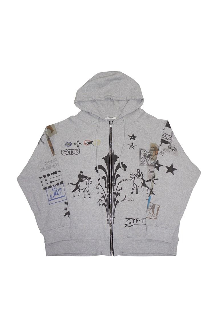 トップス TOOMUCHTAX PRINTED WAFFLE ZIP-UP HOODIE MUSINSA公式 | TOOMUCHTAX PRINTED WAFFLE ZIP-UP HOODIE (GREY)