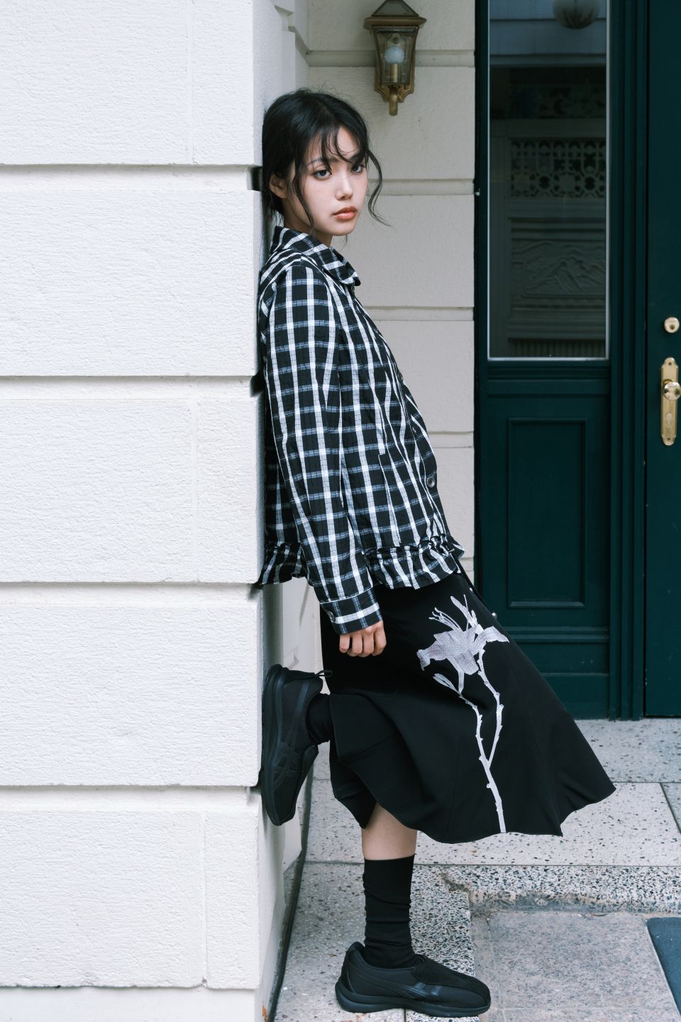 FRAGFARM デイリリーミディスカート　1 MUSINSA | FRAGFARM Day Lily Midi Skirt (Black)
