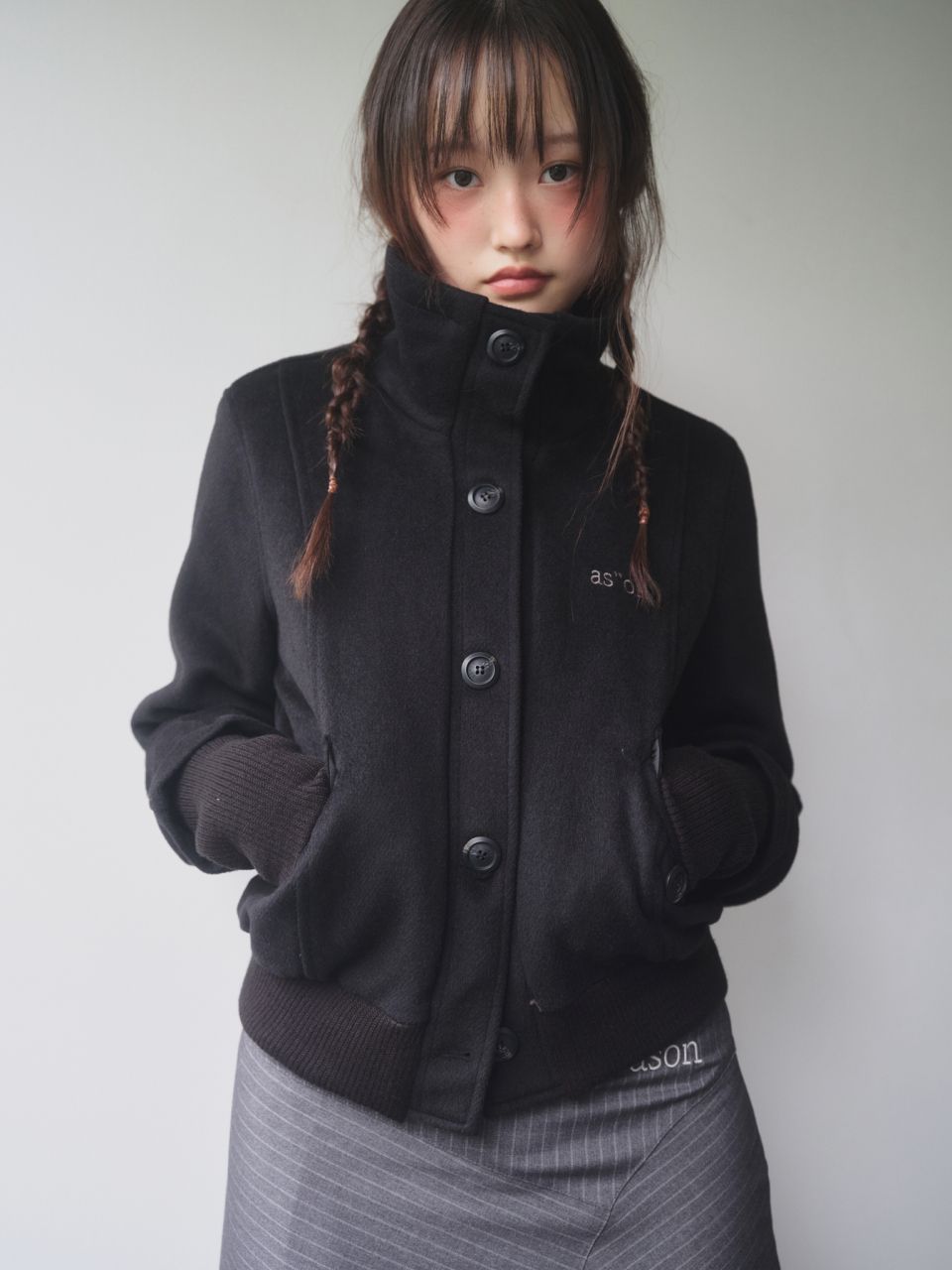 MUSINSA公式 | ASON DUMBO WOOL JACKET / BLACK