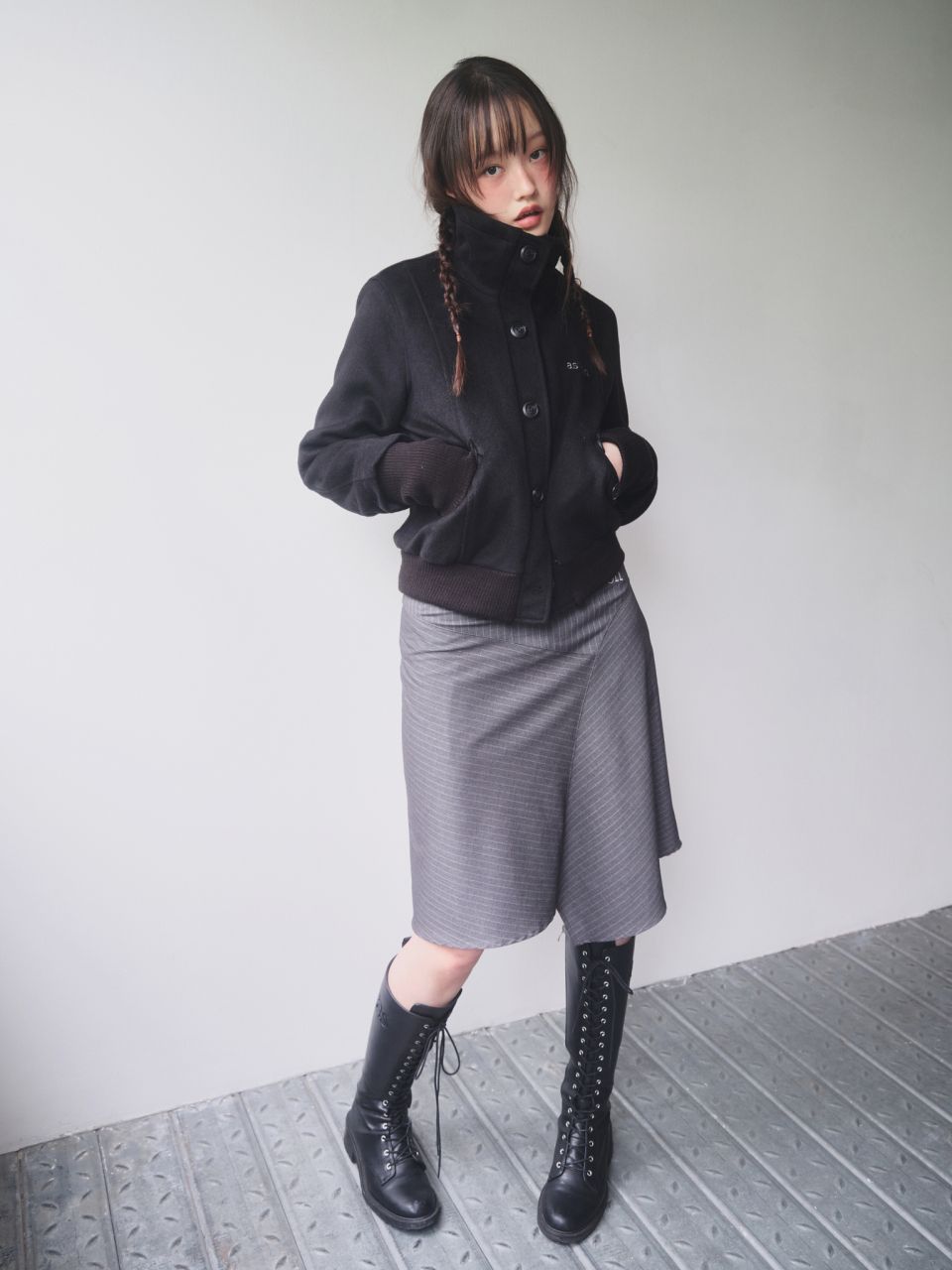 MUSINSA公式 | ASON DUMBO WOOL JACKET / BLACK