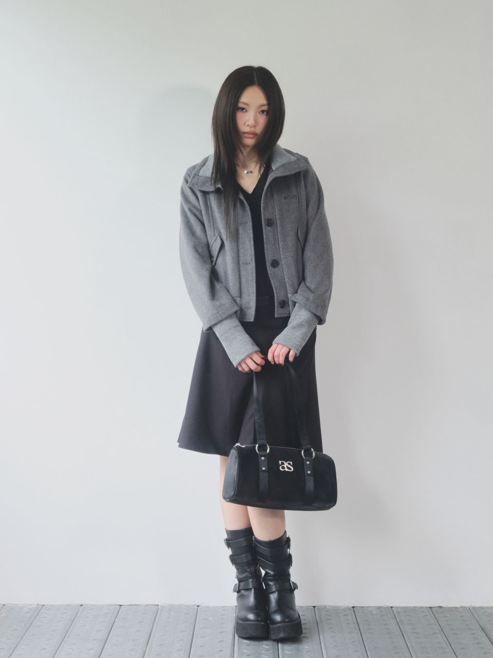 MUSINSA公式 | ASON DUMBO WOOL JACKET / GRAY