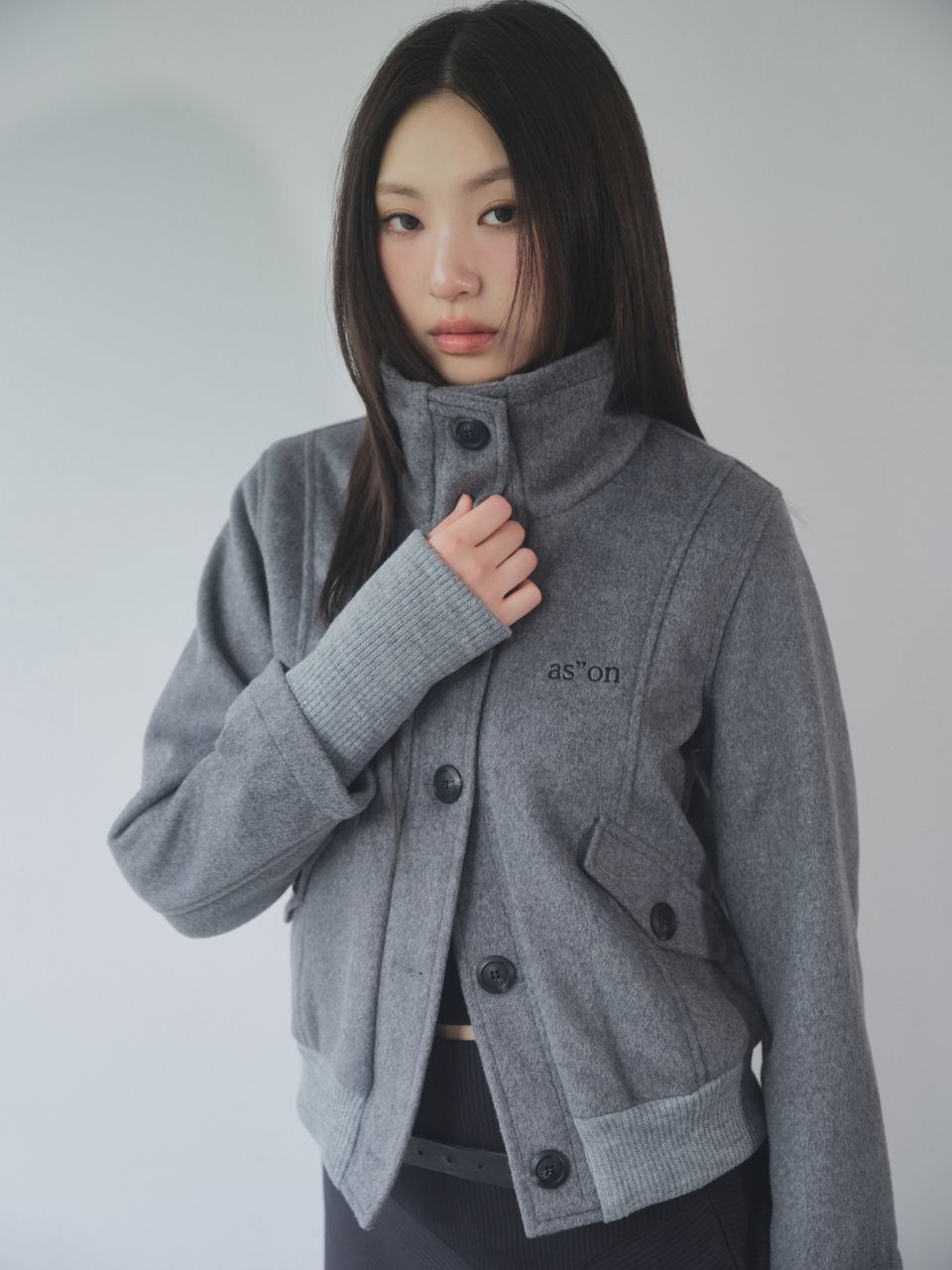 MUSINSA公式 | ASON DUMBO WOOL JACKET / GRAY