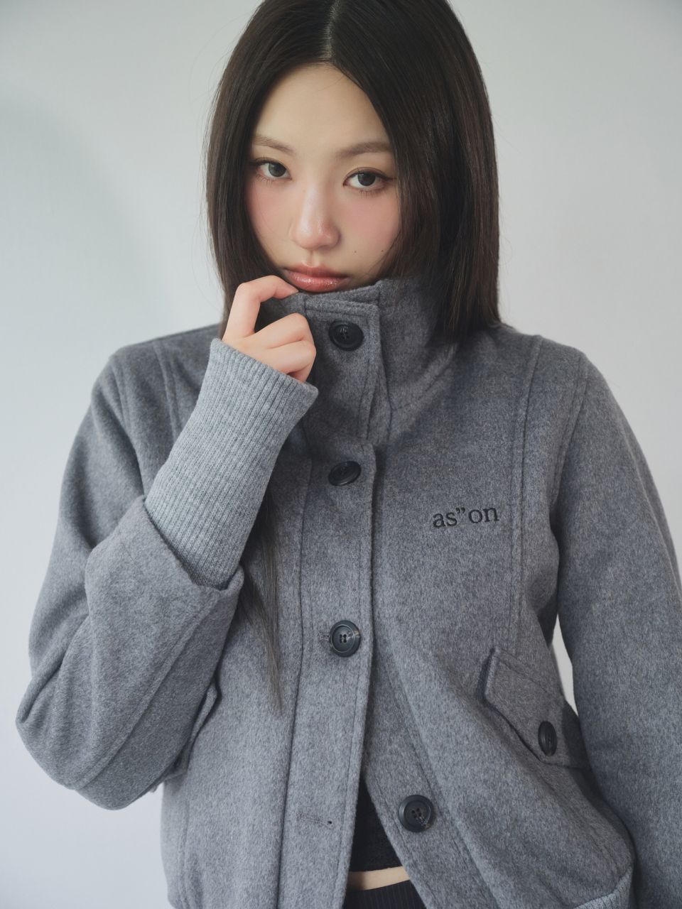 MUSINSA公式 | ASON DUMBO WOOL JACKET / GRAY