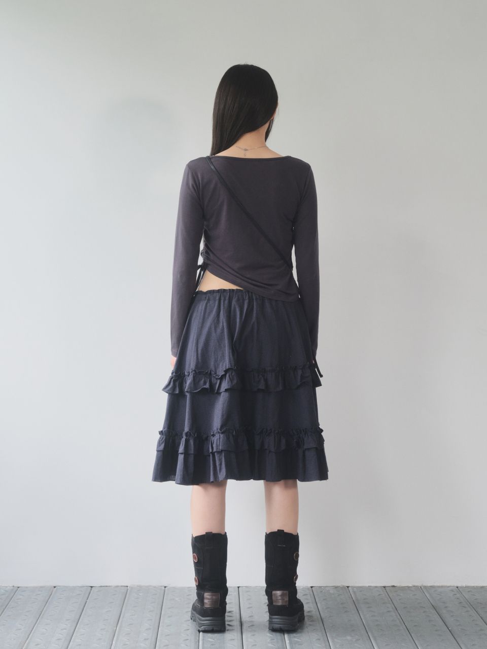 スカート ason CHECK KANGKANG MIDI SKIRT / NAVY MUSINSA | ASON CHECK KANGKANG MIDI SKIRT / NAVY