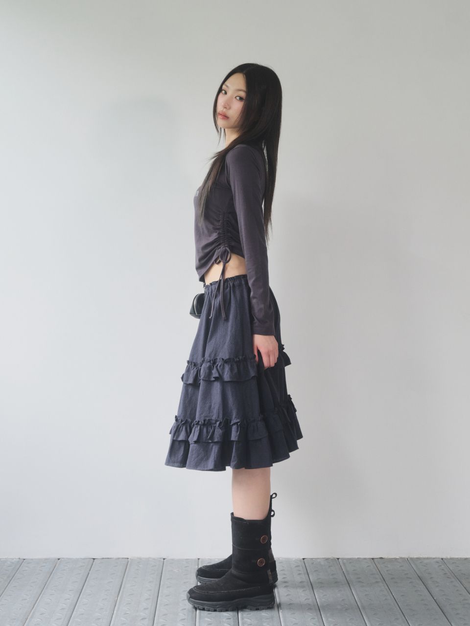 スカート ason CHECK KANGKANG MIDI SKIRT / NAVY MUSINSA | ASON CHECK KANGKANG MIDI SKIRT / NAVY