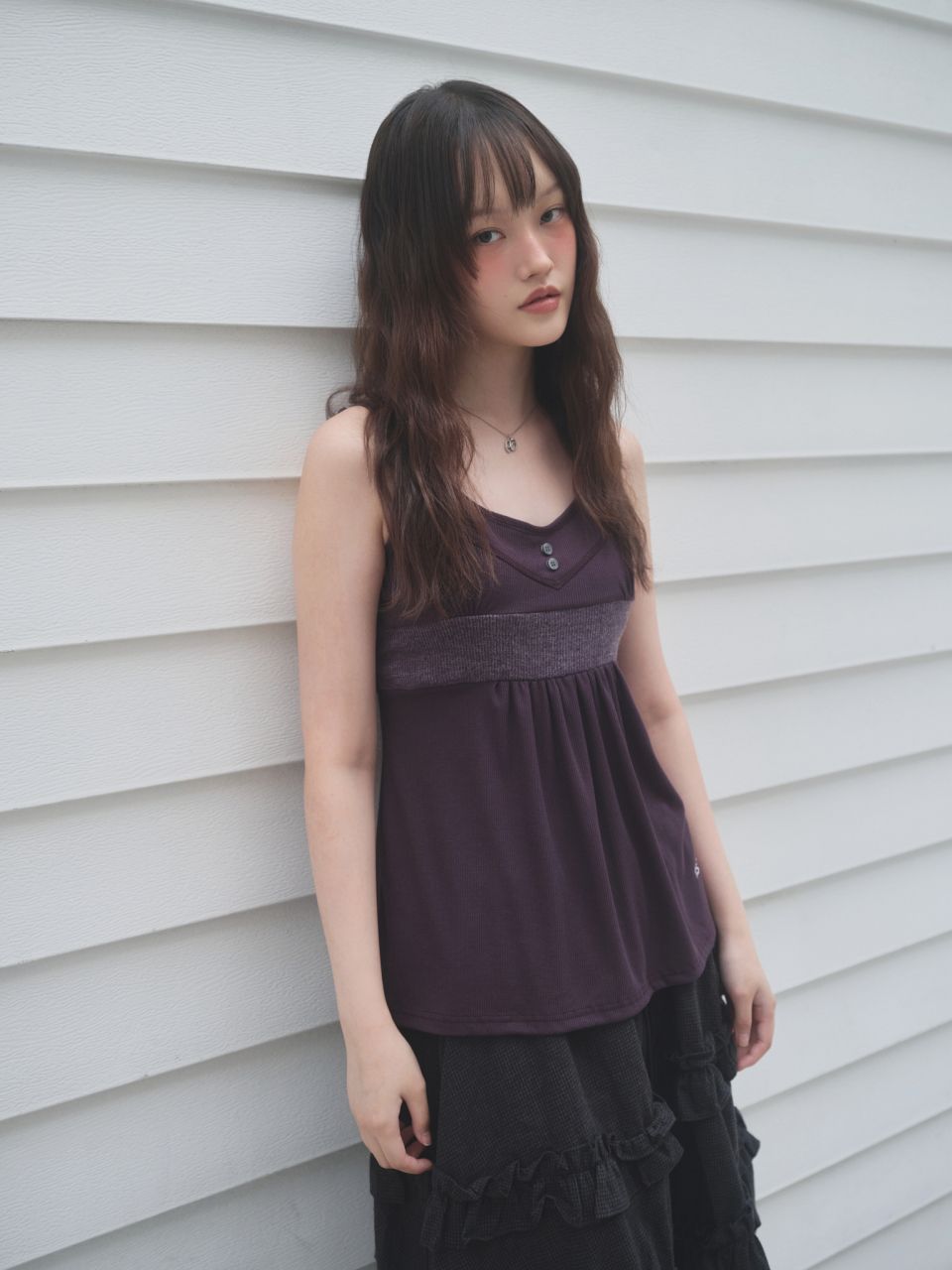 MUSINSA | ASON BACK RIBBON SLEEVELESS / PURPLE