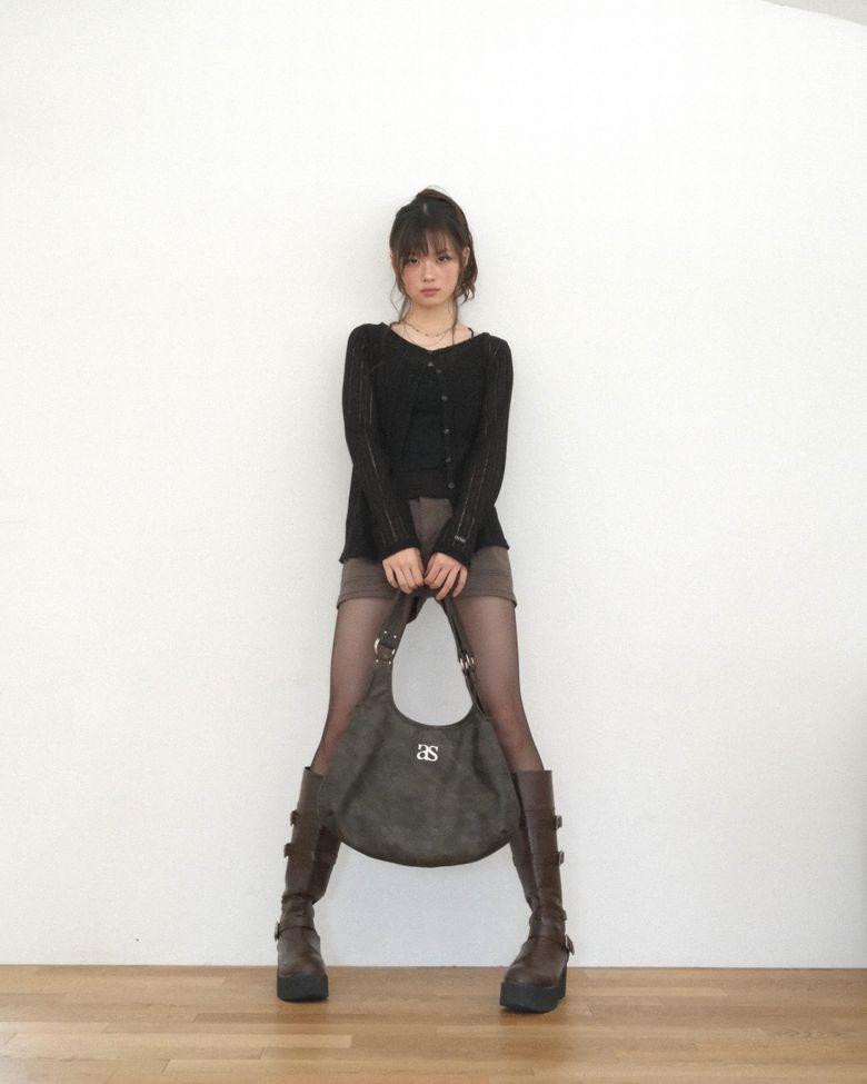 MUSINSA | ASON RICKY SHOULDER BAG / CRACK BROWN
