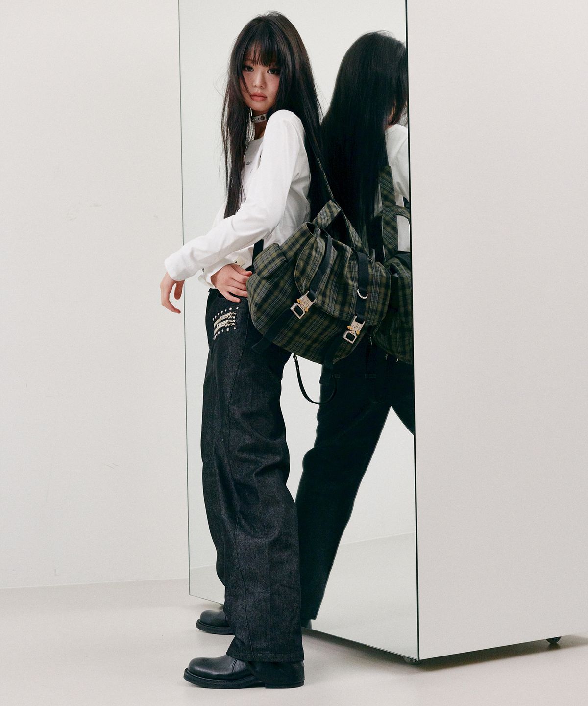 닐링(NILLRING) 5PM30 Backpack Check _ Khaki