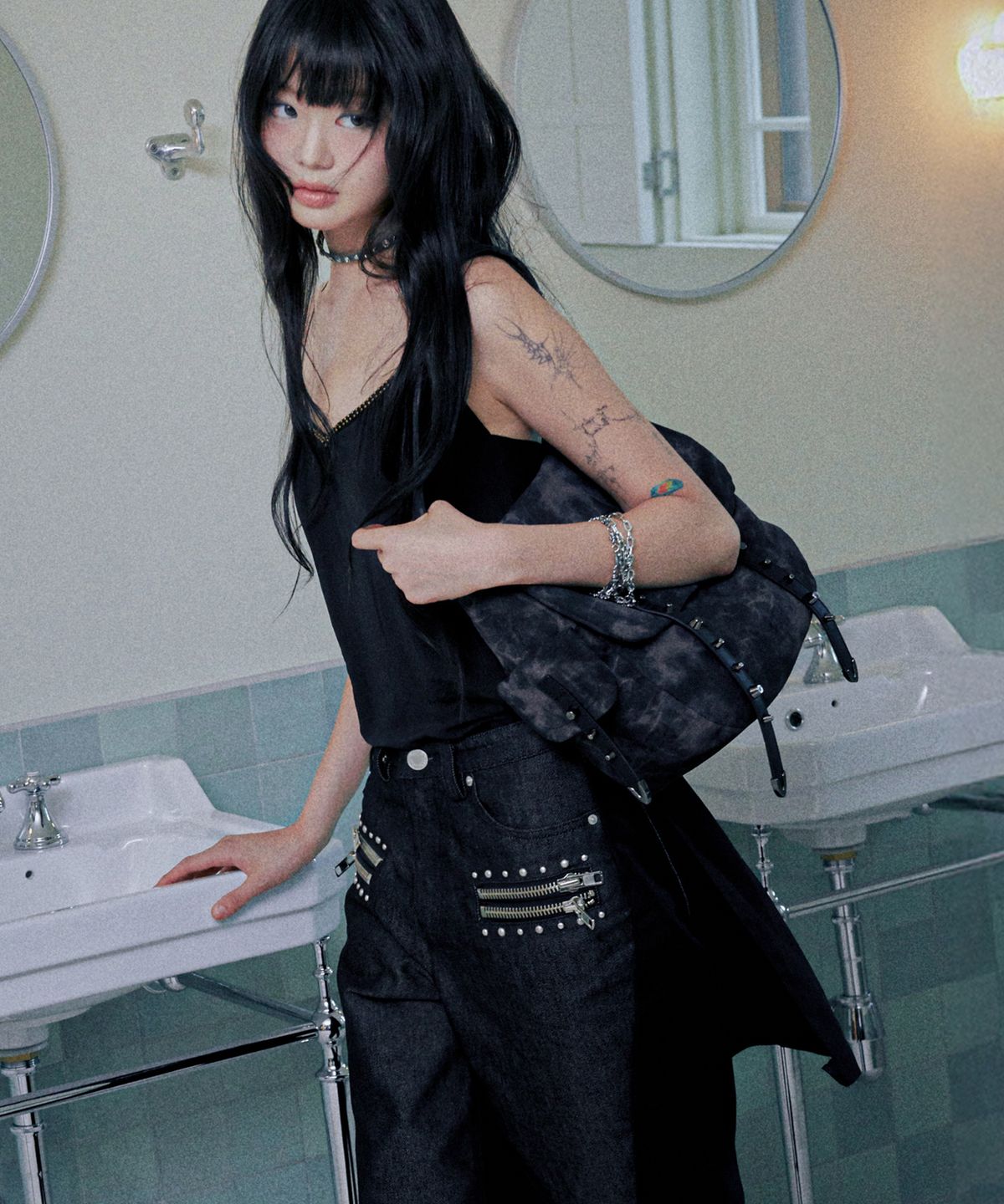 닐링(NILLRING) 11AM30 Stud shoulder bag _ Burgundy