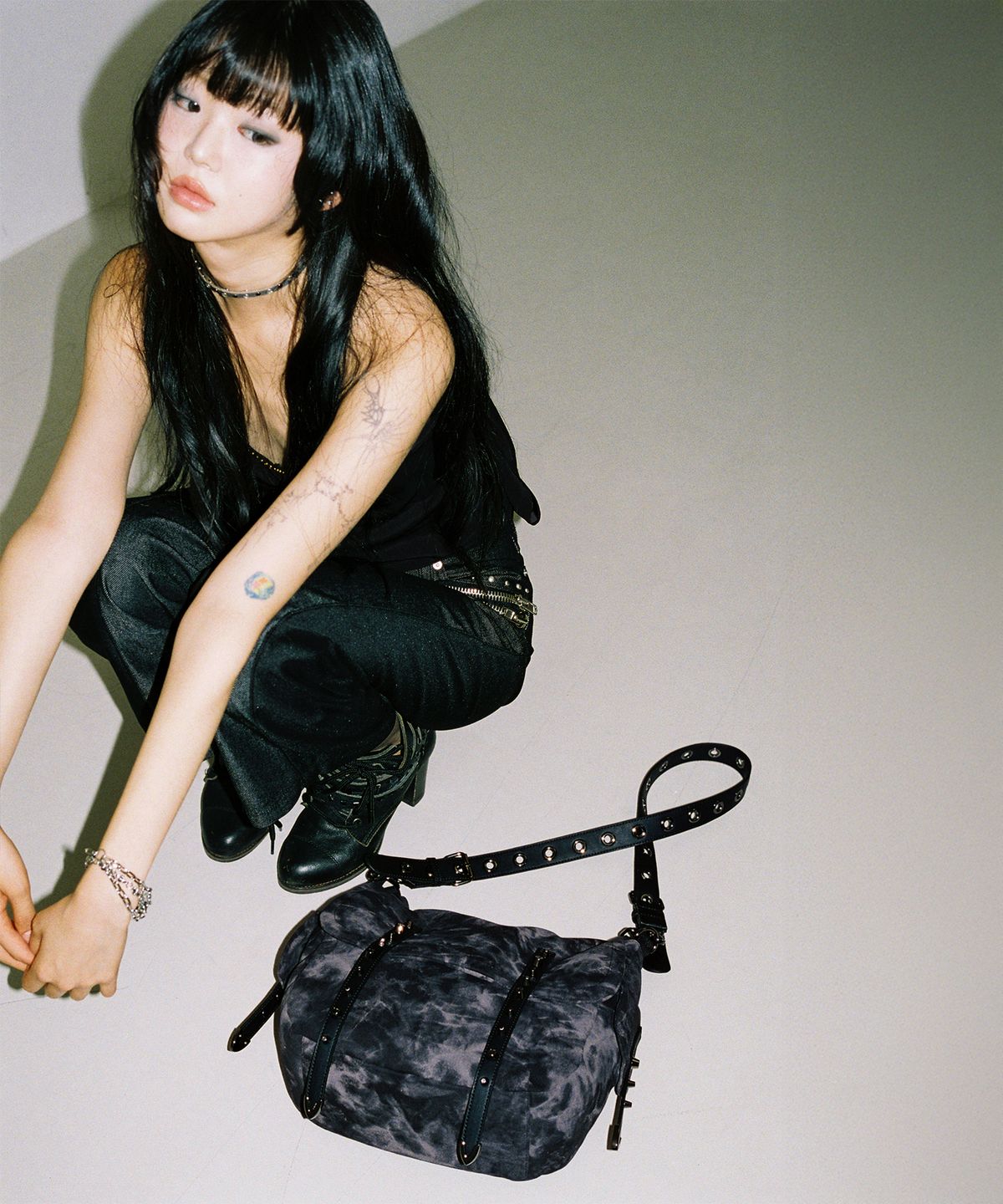 닐링(NILLRING) 11AM30 Stud shoulder bag _ Burgundy