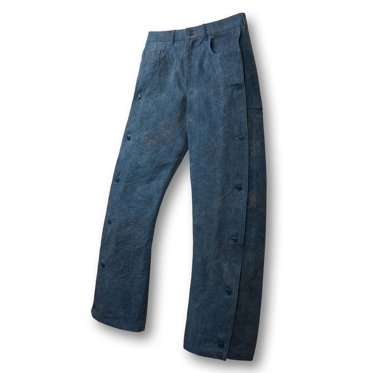 사일육공(FOURONESIXZERO) BUTTON PANNEL PANTS_VER IMBALANCE (INDIGO)