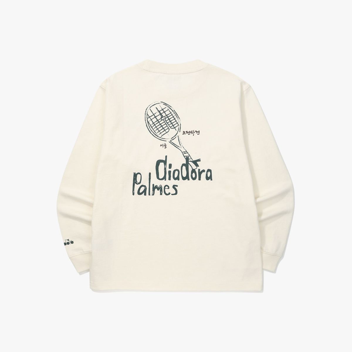 디아도라(diadora) [DIADORA by PALMES] 그래픽 긴팔 티셔츠 WHITE