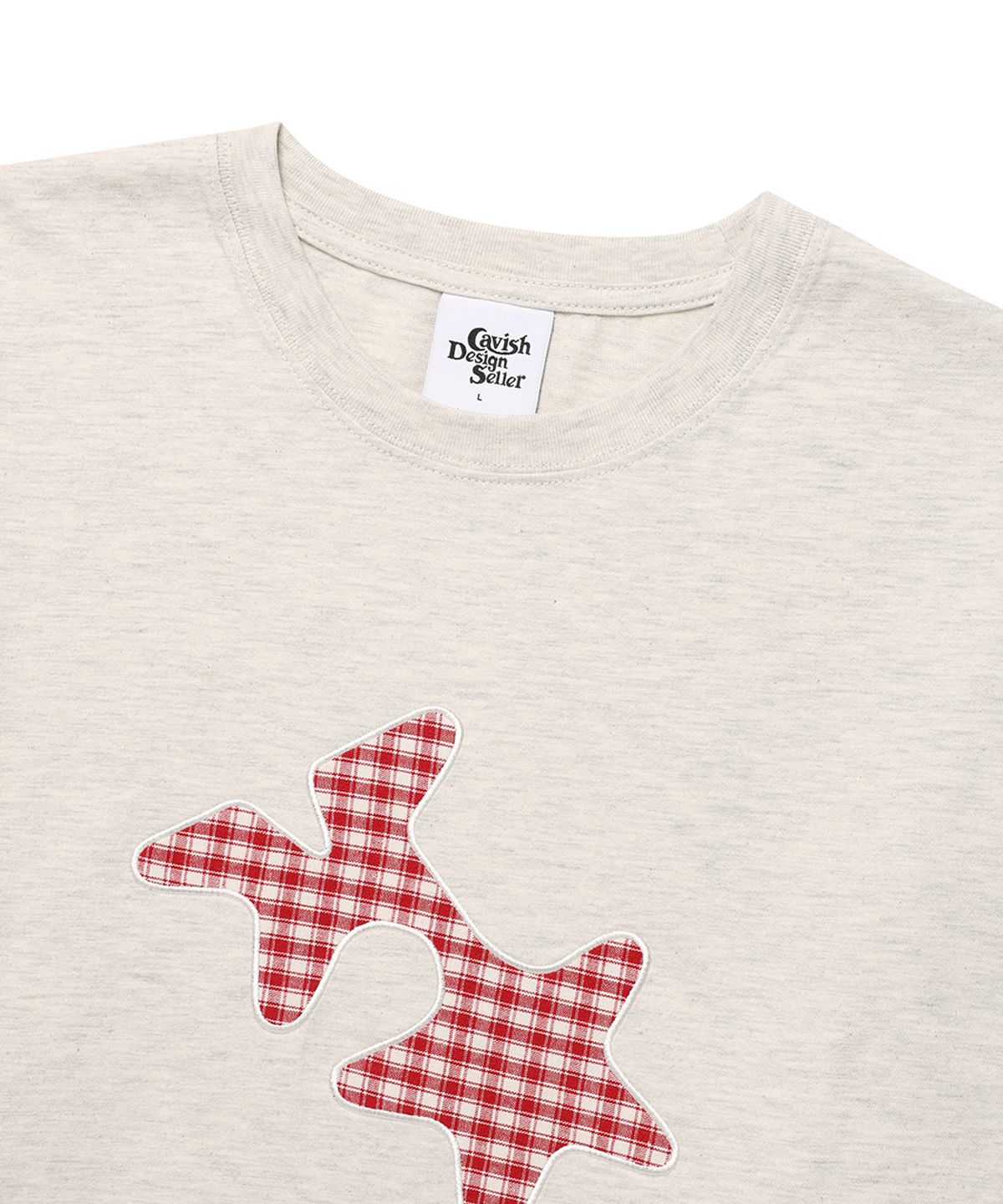 카비시(CAVISH) CHECK TWIN STAR LAYERED LS TEE OATMEAL(CV2FFUT578A)