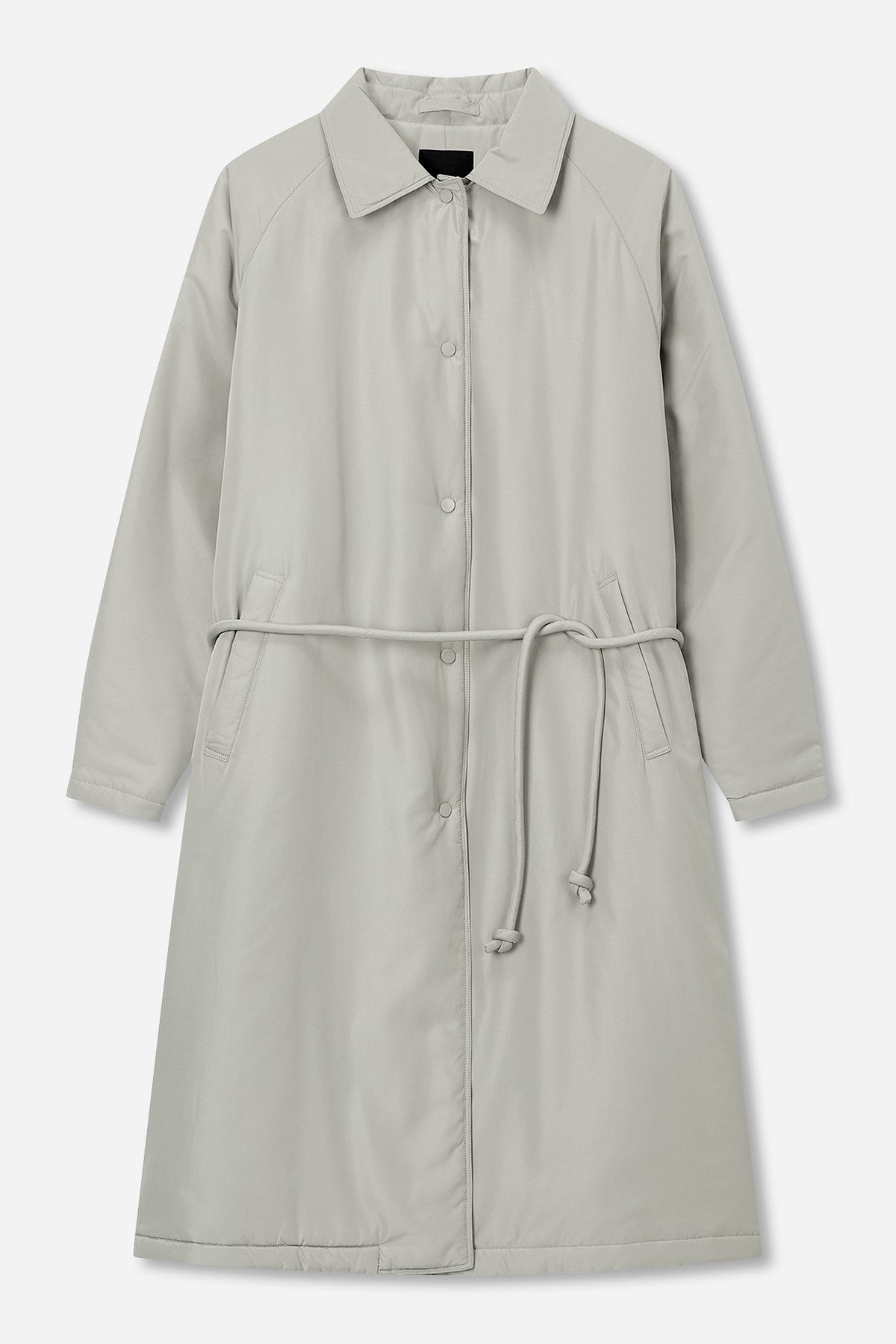 자아(JAAH) 카라 롱 패딩 코트_그레이