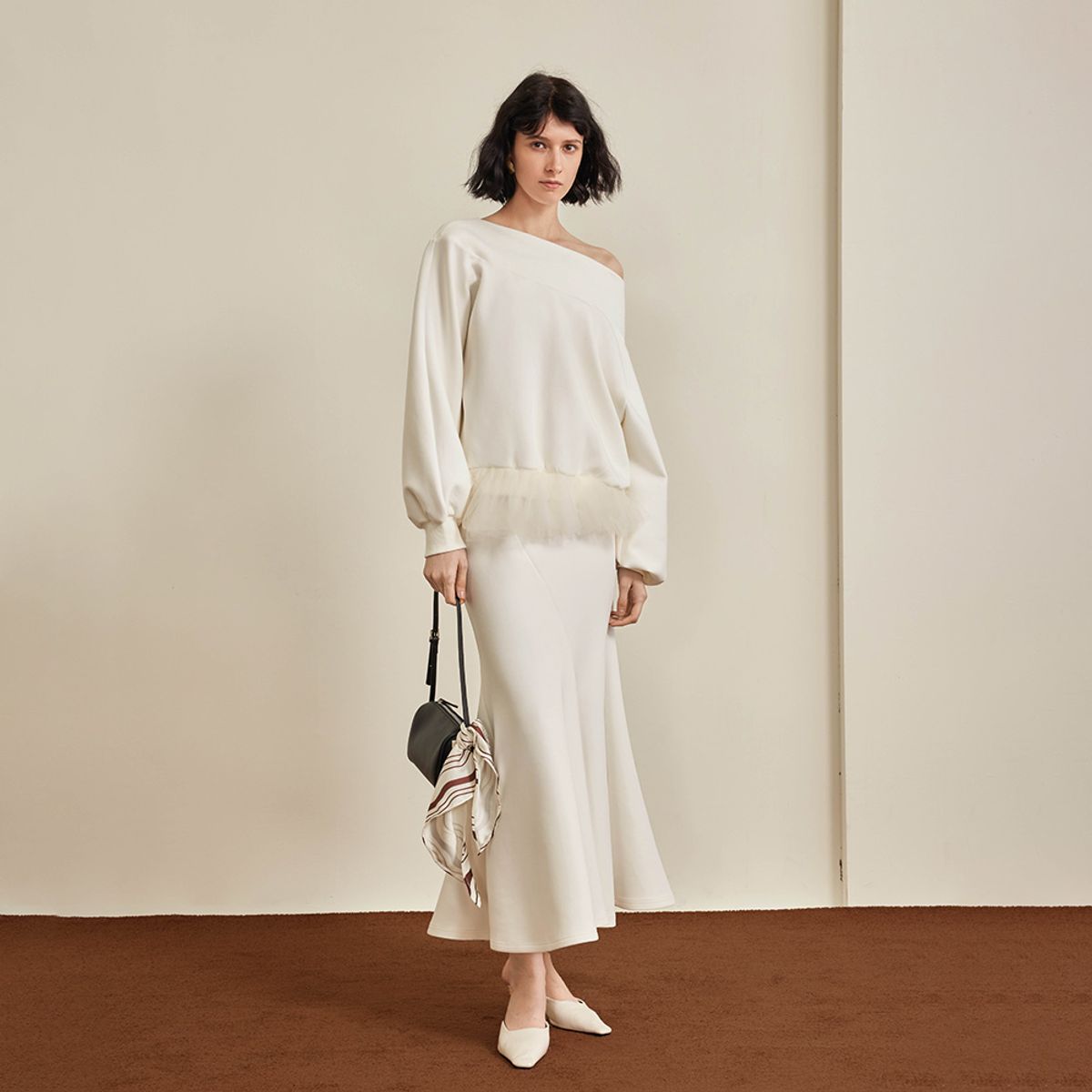 와이와이아이엠(YYIAM) YY_Spliced mesh french top